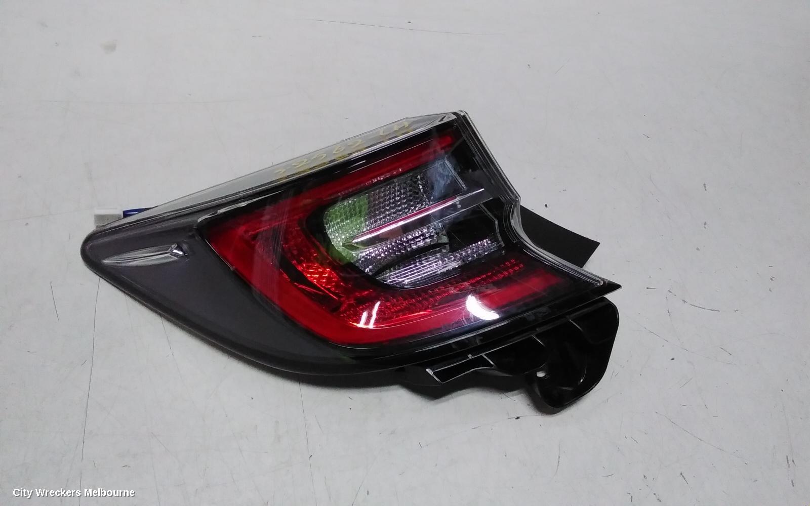 TOYOTA COROLLA LEFT TAILLIGHT, E210, IN BODY, HATCH, 07/2018 - 08/2022