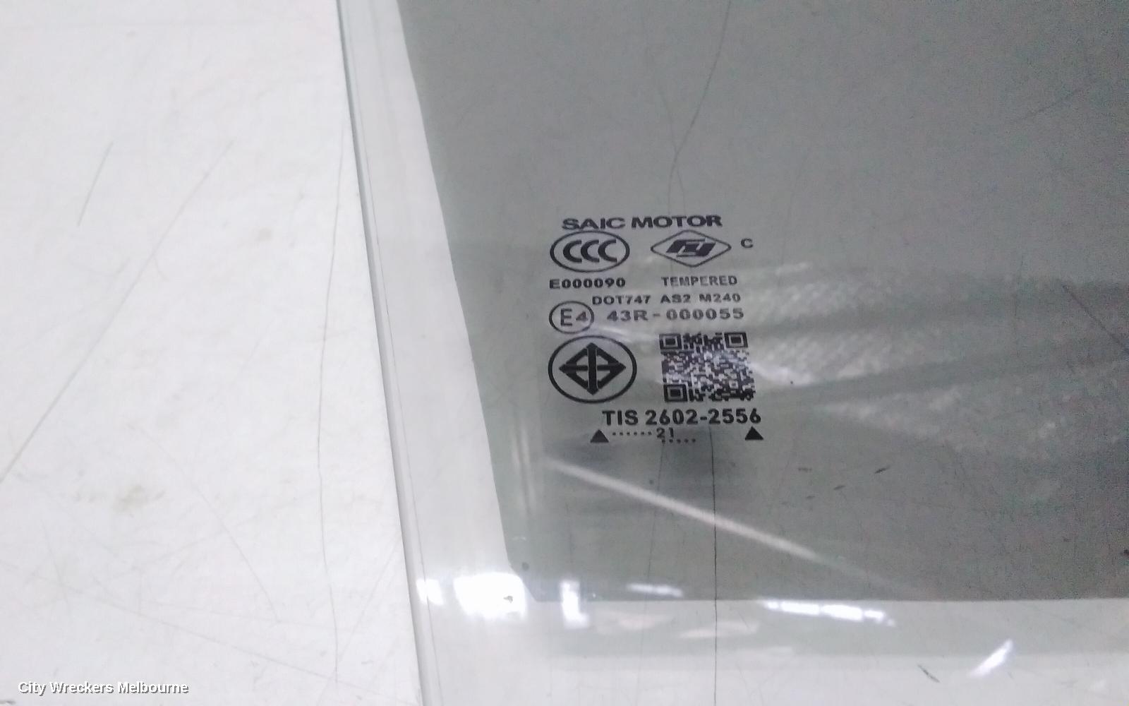 MG HS RIGHT FRONT DOOR WINDOW, SAS23, 08/2019 - 12/2024