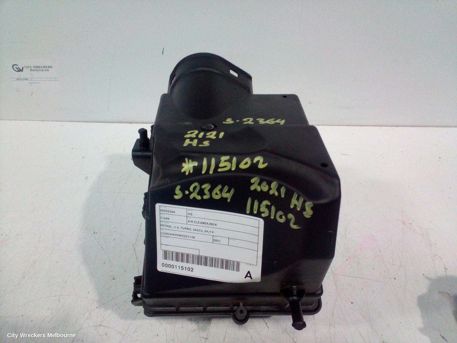 MG HS AIR CLEANER/BOX, PETROL, 2.0, TURBO, SAS23, 09/2019 ONWARDS