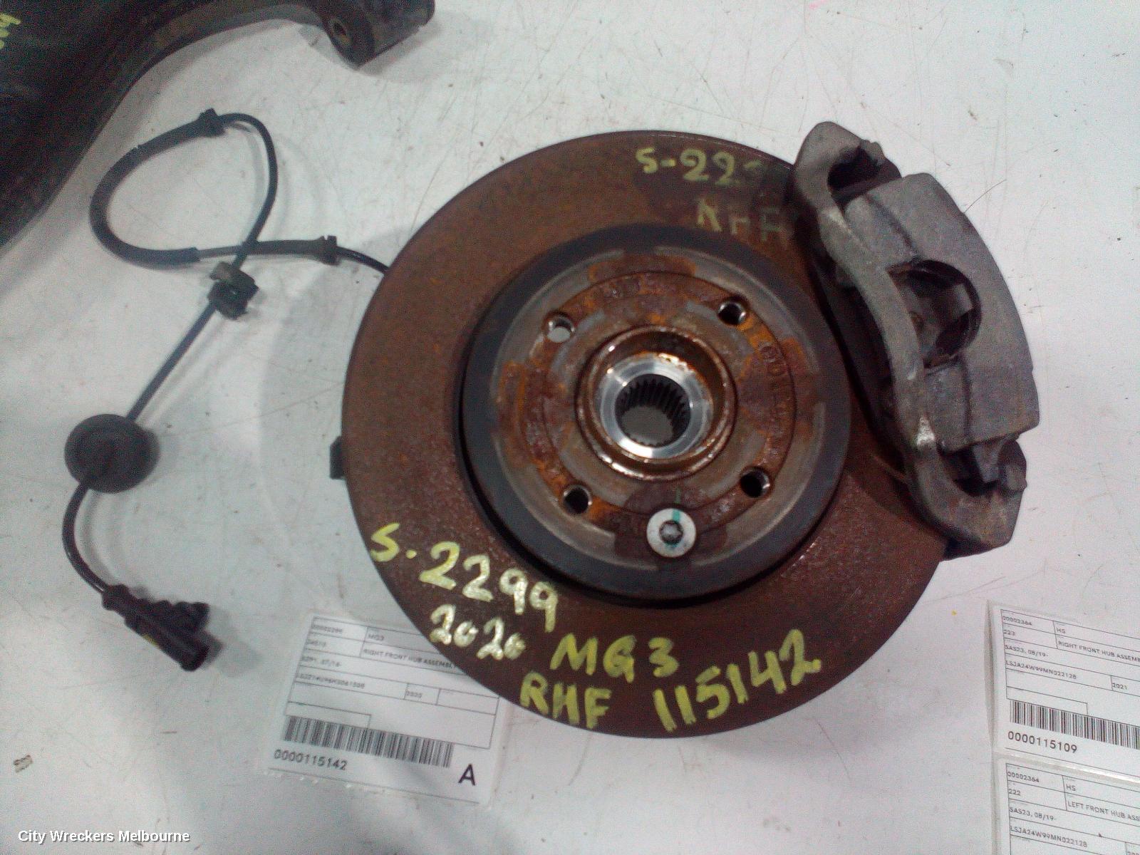 MG MG3 RIGHT FRONT HUB ASSEMBLY, SZP1, 07/2016 - 10/2024