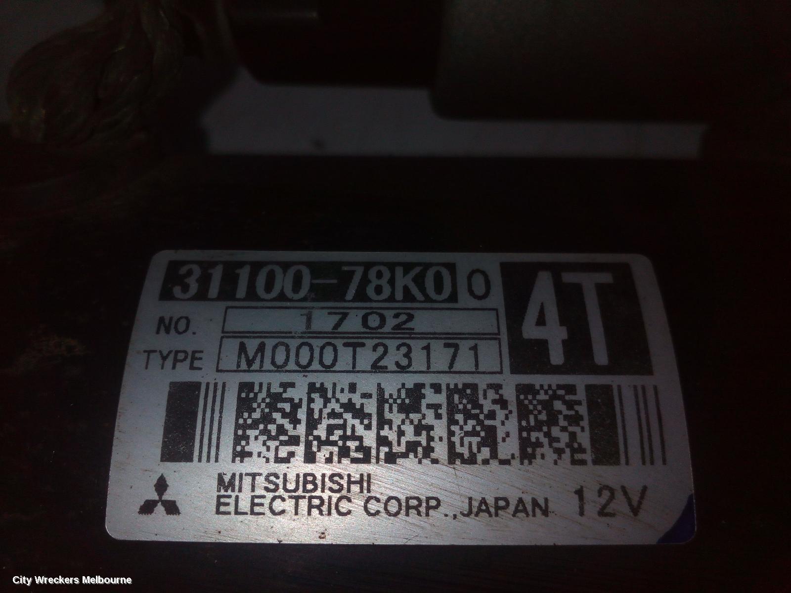 SUZUKI SX4 STARTER, PETROL, 2.0, J20B, 01/2010 - 01/2014