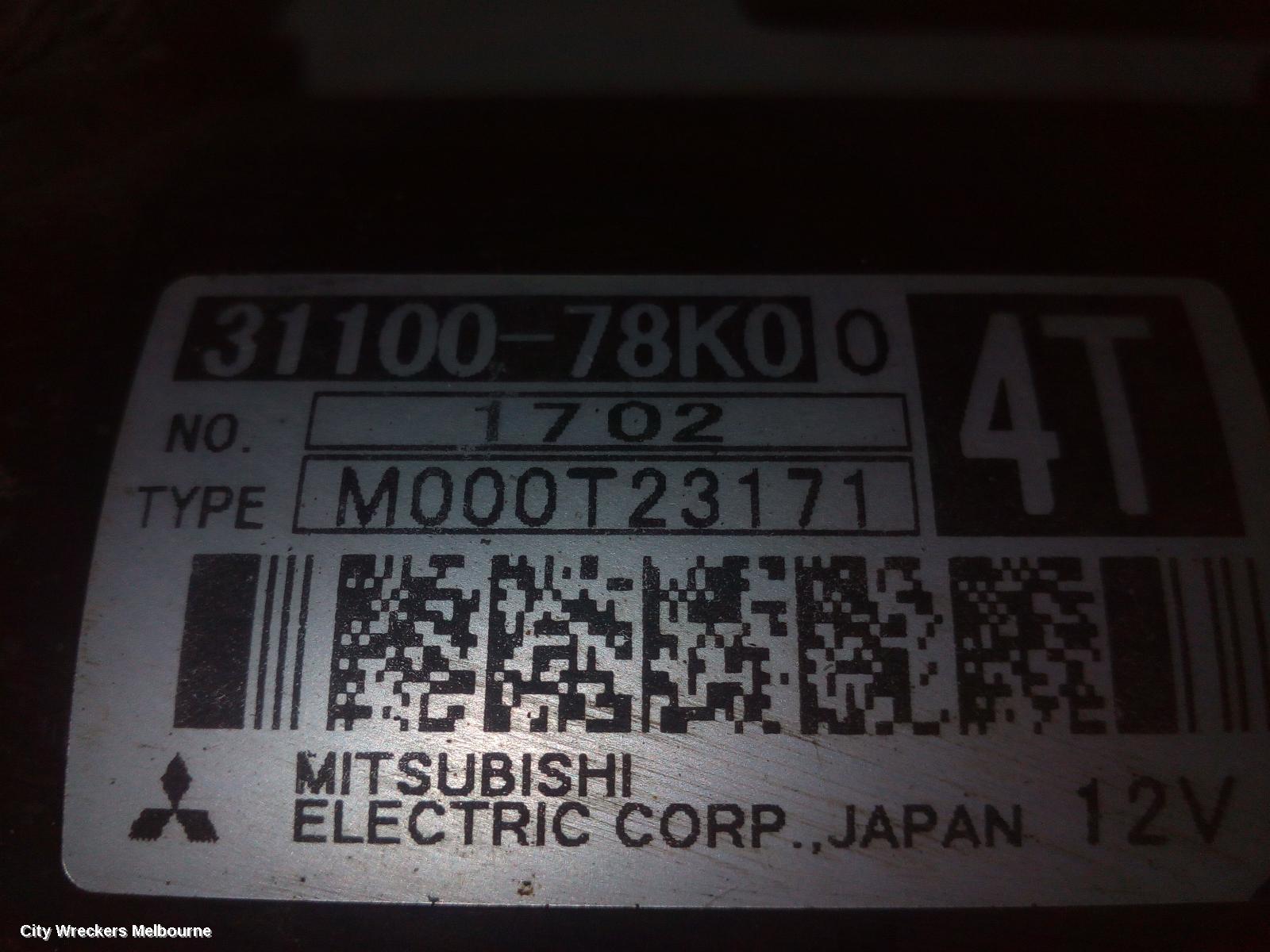 SUZUKI SX4 STARTER, PETROL, 2.0, J20B, 01/2010 - 01/2014