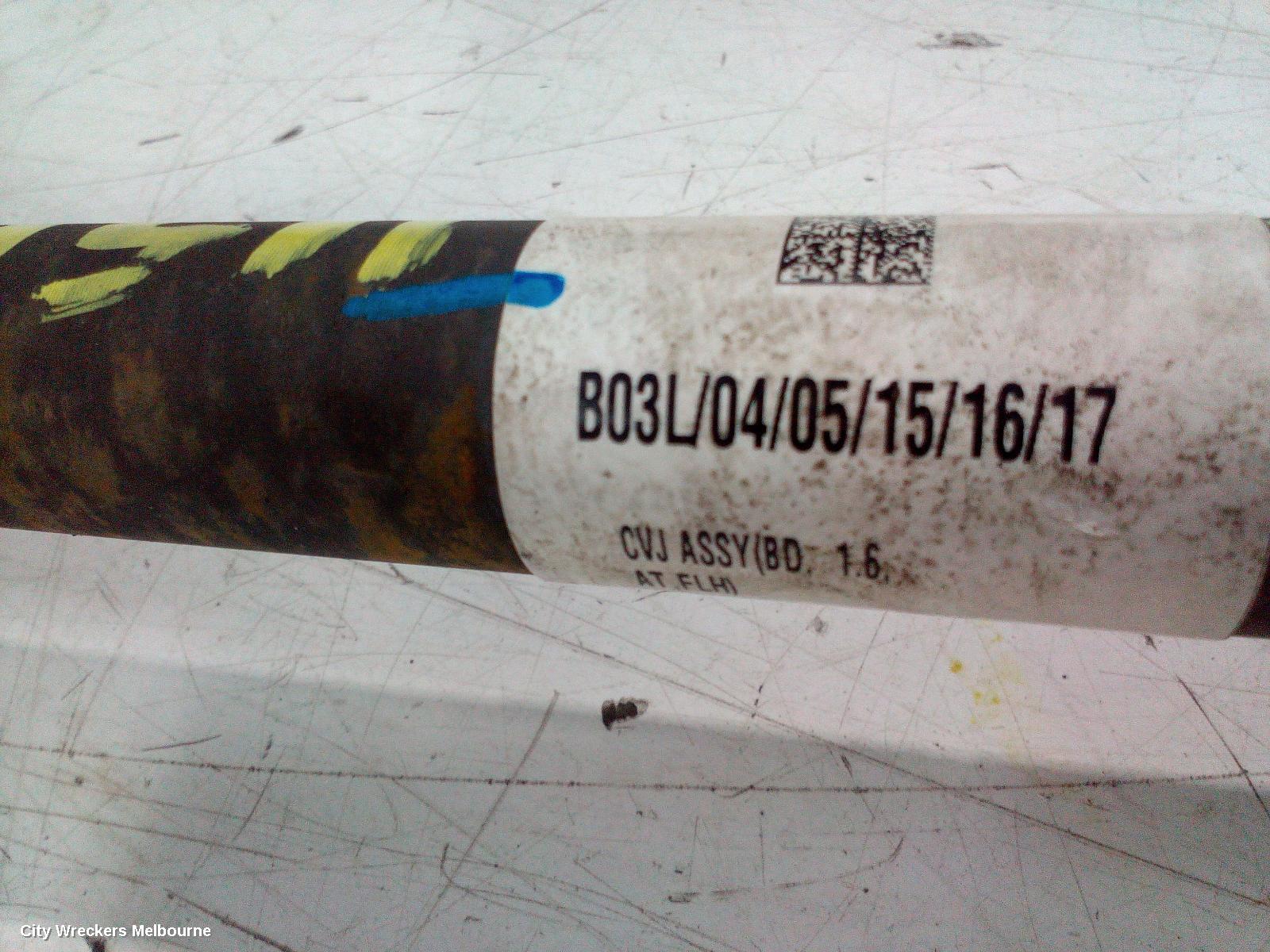 KIA CERATO LEFT DRIVESHAFT, AUTO T/M, 2.0, BD, 04/2018 ONWARDS