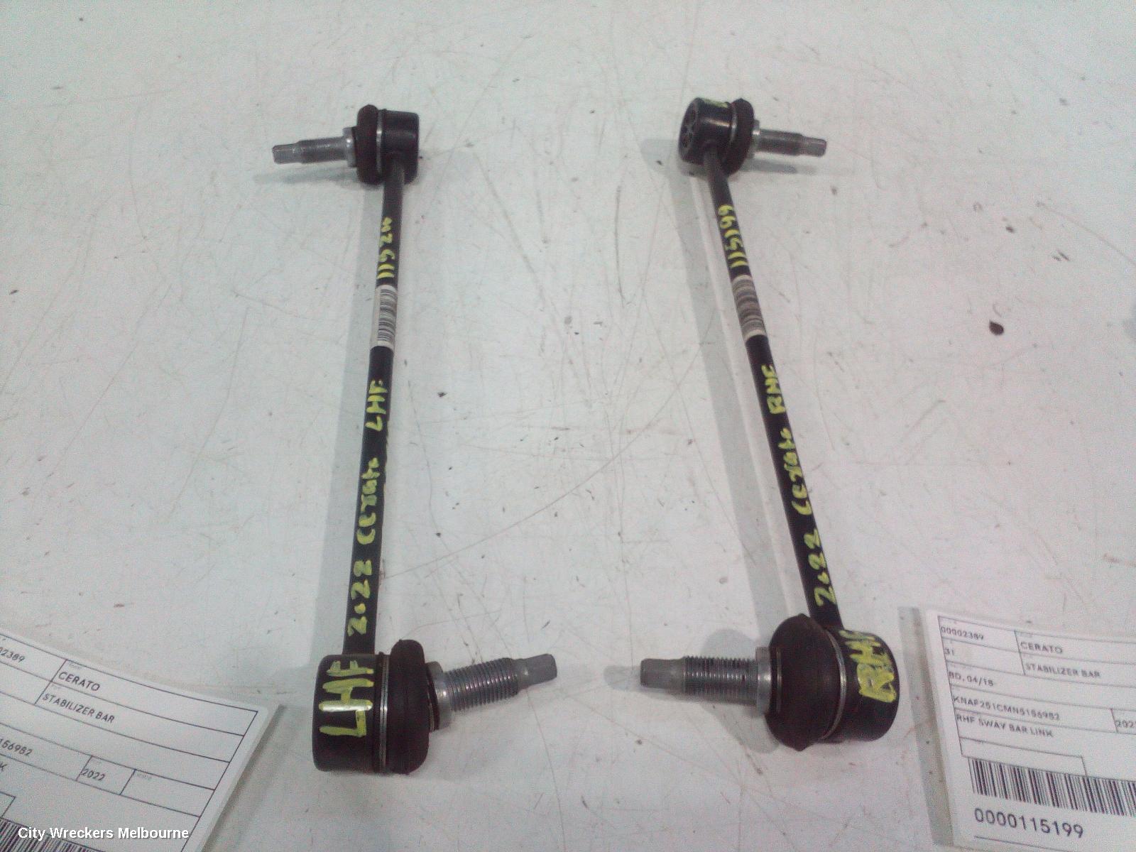KIA CERATO STABILISER BAR, BD, 04/2018 - 09/2024