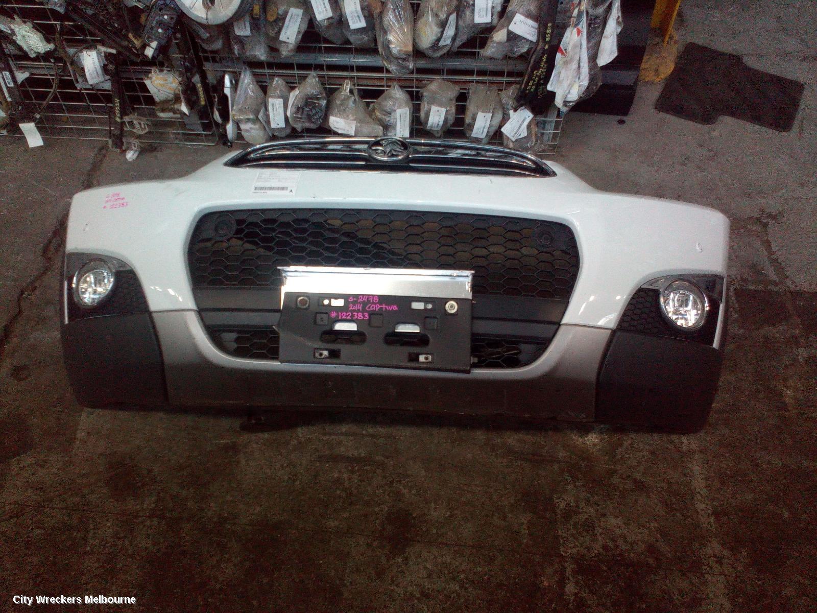 HOLDEN CAPTIVA FRONT BUMPER, BUMPER BAR (UPPER & LOWER), CG, CAPTIVA 7 (4TH VIN = C), W/ PARK SENSOR TYPE, 01/2014 - 09/2015