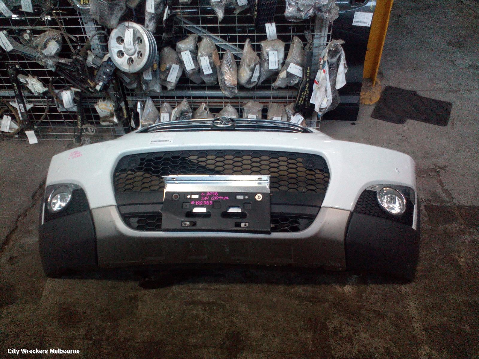 HOLDEN CAPTIVA FRONT BUMPER, BUMPER BAR (UPPER & LOWER), CG, CAPTIVA 7 (4TH VIN = C), W/ PARK SENSOR TYPE, 01/2014 - 09/2015