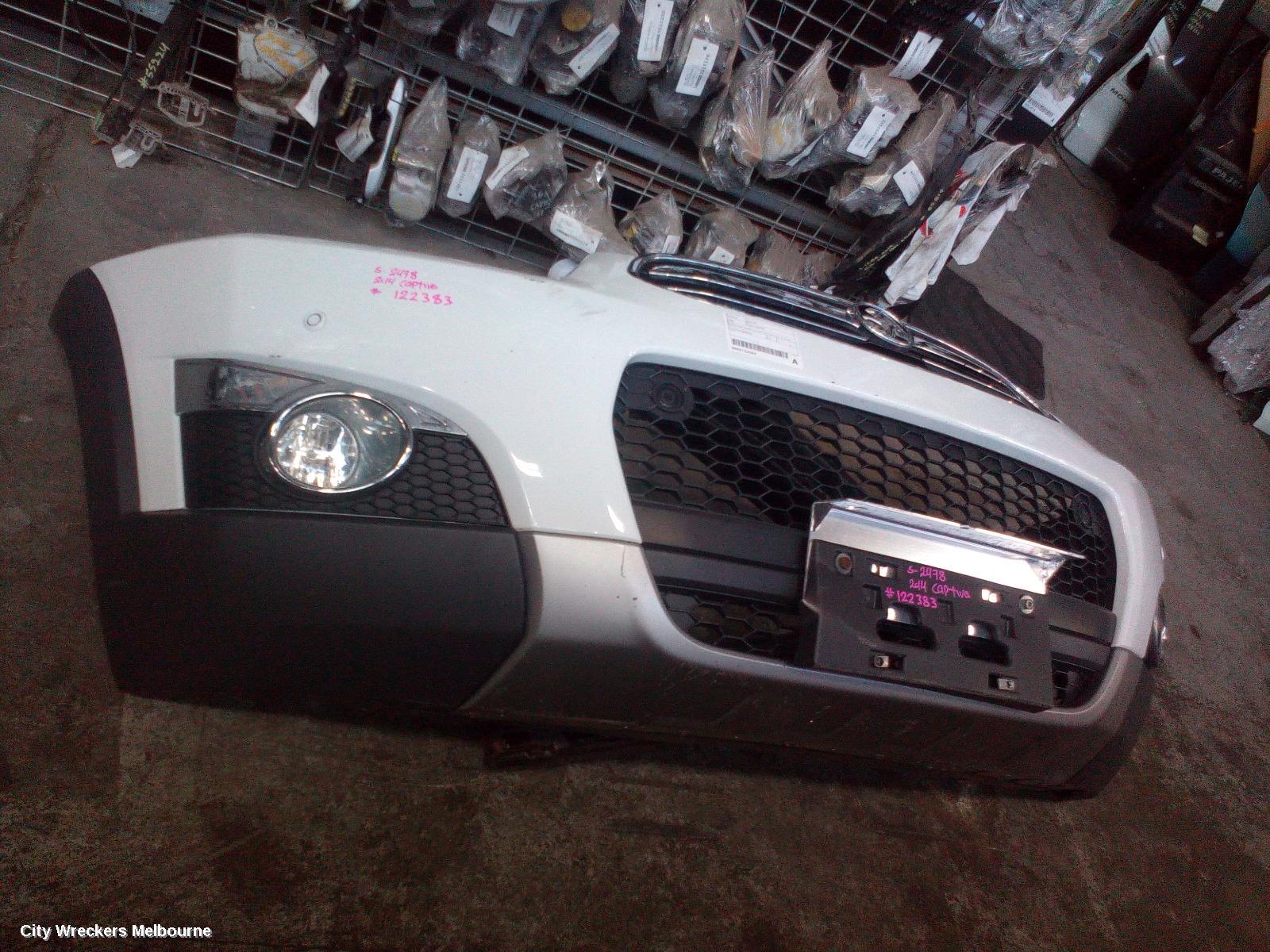 HOLDEN CAPTIVA FRONT BUMPER, BUMPER BAR (UPPER & LOWER), CG, CAPTIVA 7 (4TH VIN = C), W/ PARK SENSOR TYPE, 01/2014 - 09/2015