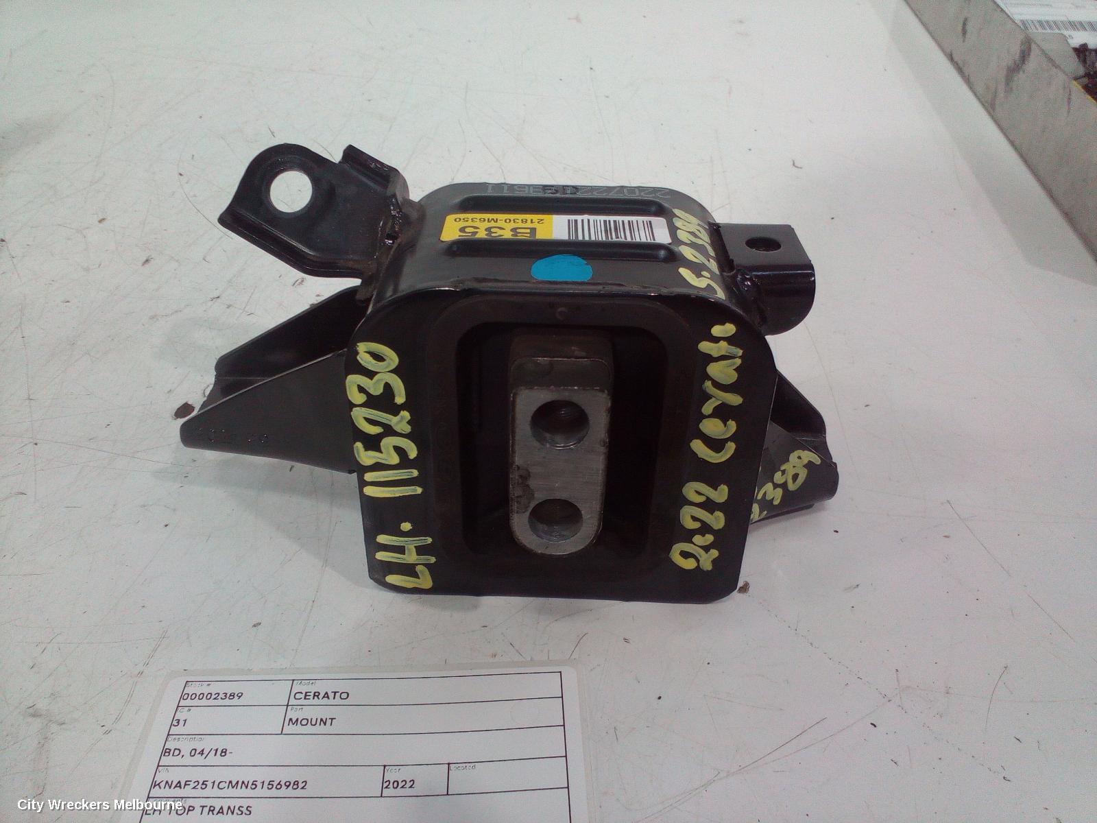 KIA CERATO MOUNT, BD, 04/2018 - 09/2024
