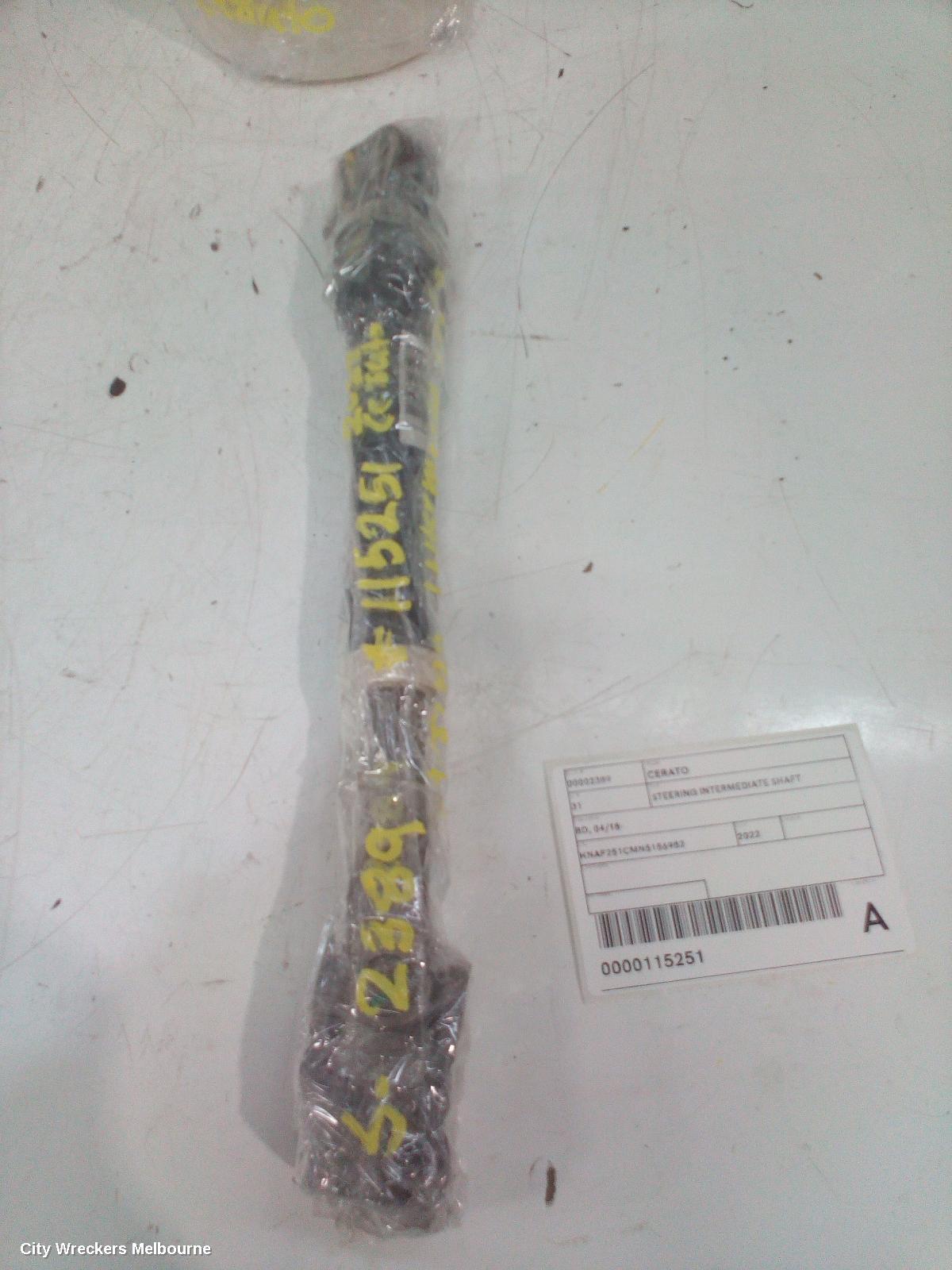 KIA CERATO STEERING INTERMEDIATE SHAFT, BD, 04/2018 - 09/2024