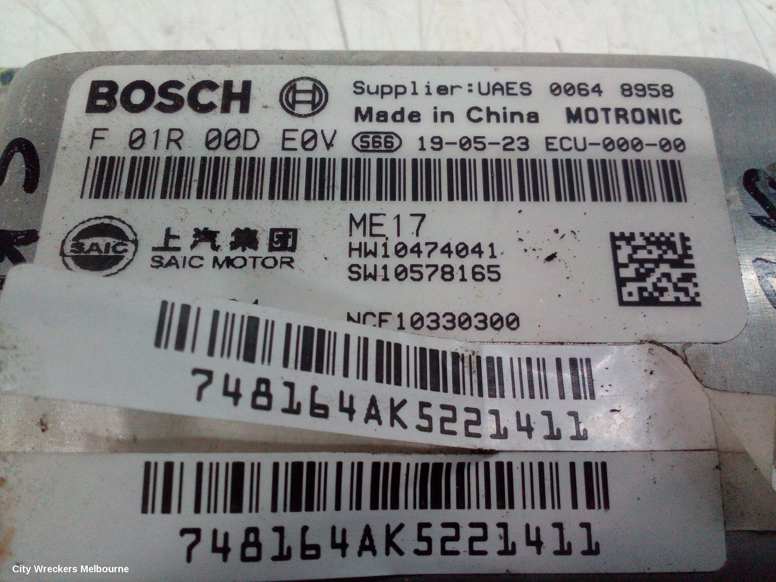 MG MG3 ECU, ENGINE ECU, 1.5, PETROL, ECU ONLY, SZP1, 07/2016 ONWARDS