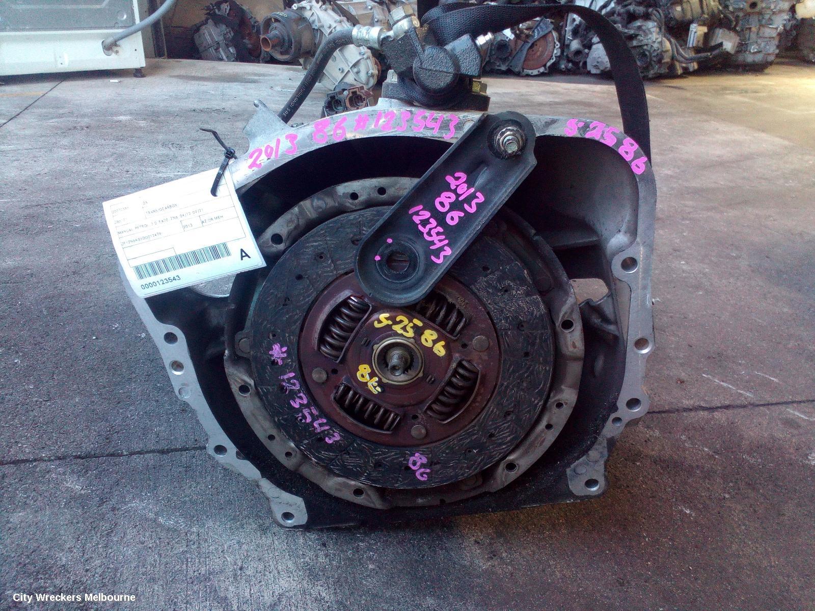 TOYOTA 86 TRANS/GEARBOX, MANUAL, PETROL, 2.0, FA20, ZN6, 04/2012 - 09/2021