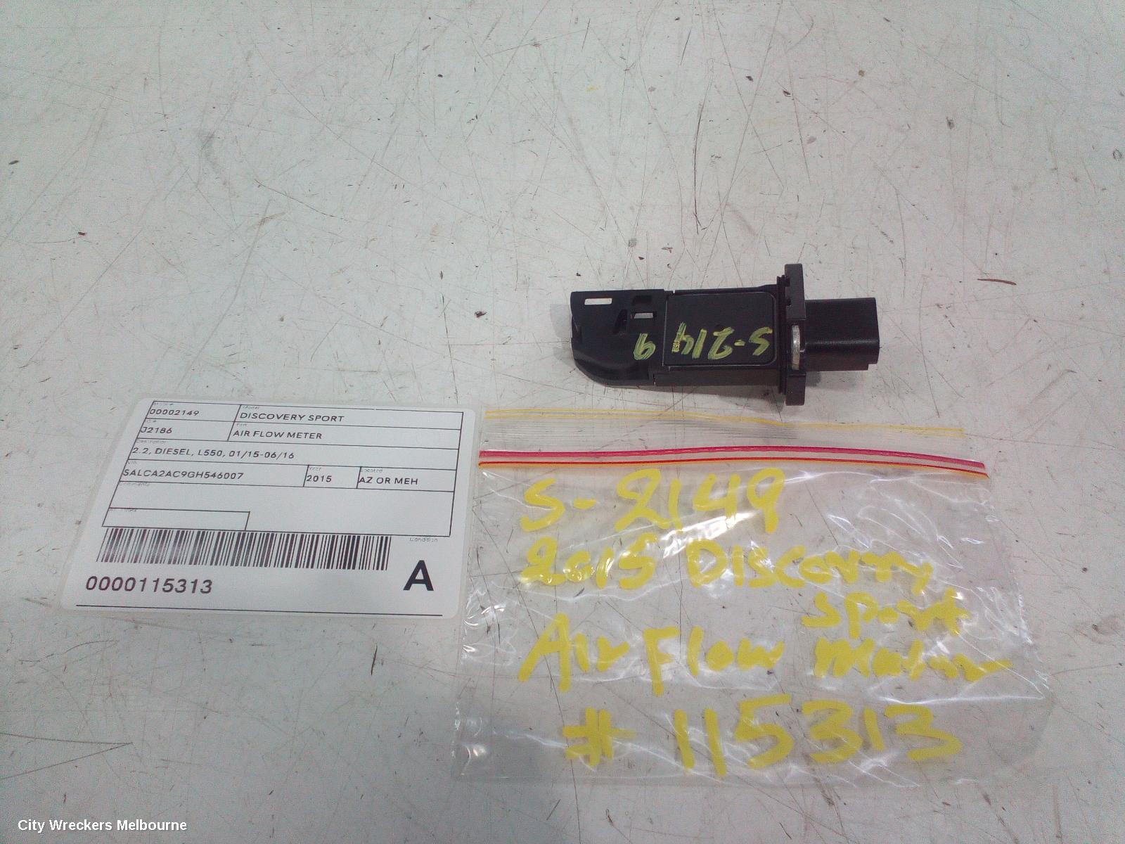 LAND ROVER DISCOVERY SPORT AIR FLOW METER, 2.2, DIESEL, L550, 01/2015 - 06/2016
