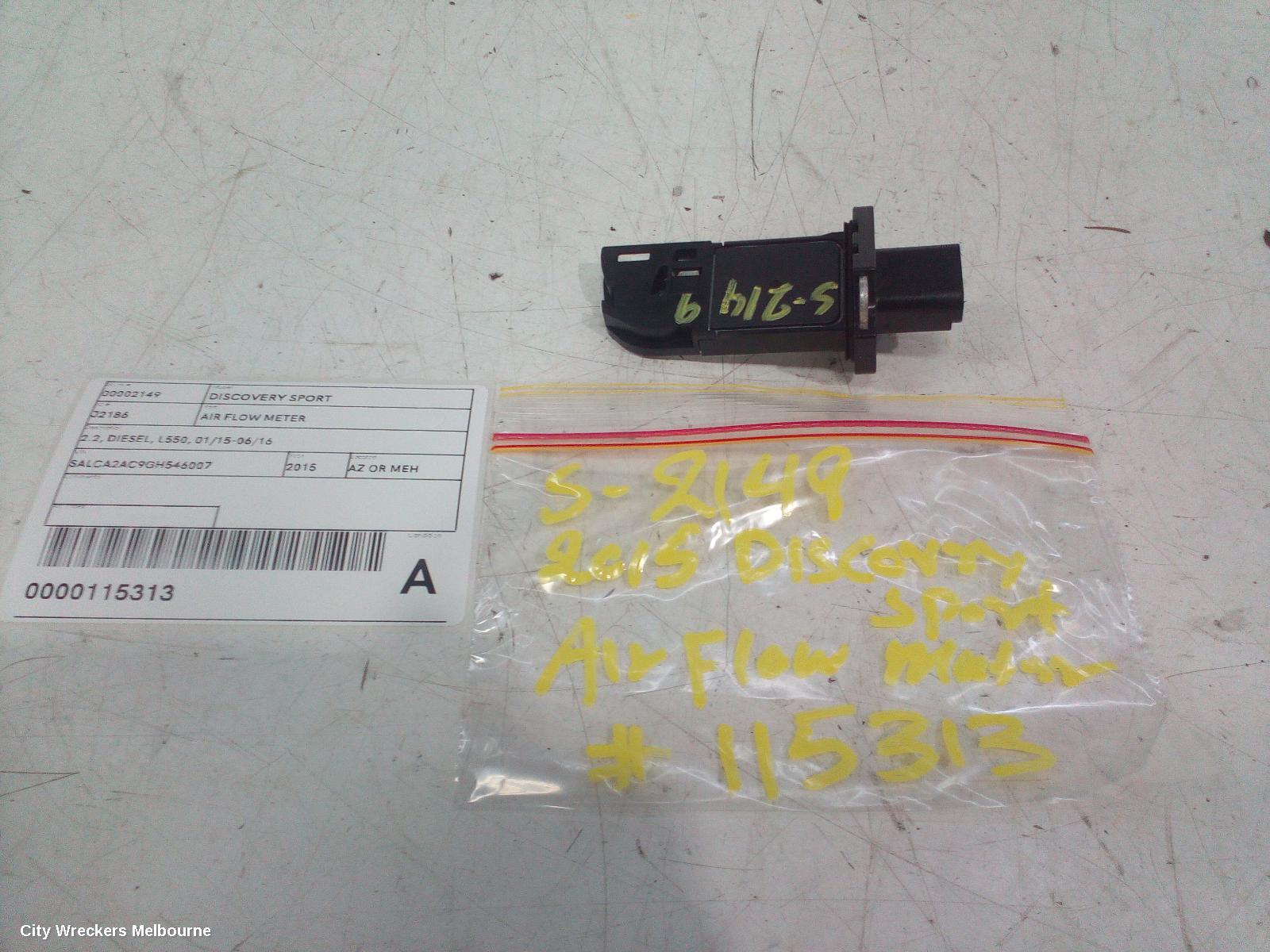 LAND ROVER DISCOVERY SPORT AIR FLOW METER, 2.2, DIESEL, L550, 01/2015 - 06/2016