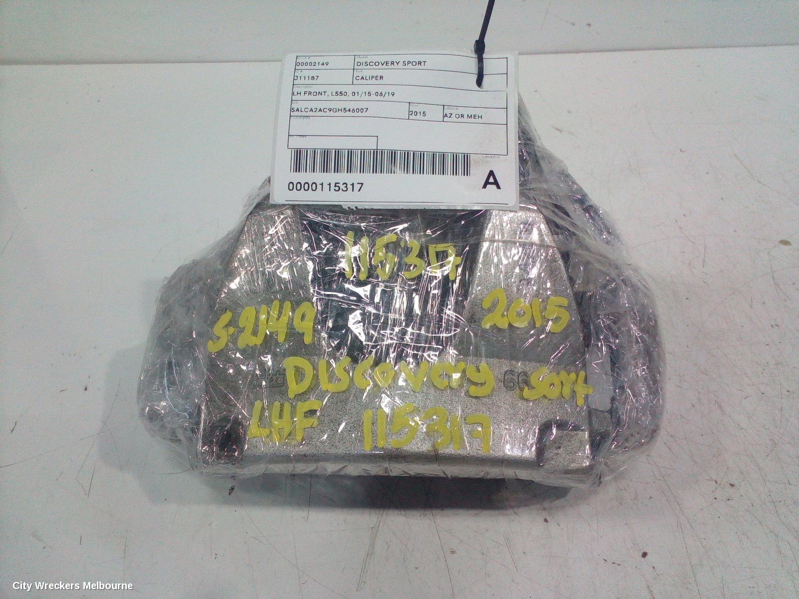 LAND ROVER DISCOVERY SPORT CALIPER, LH FRONT, L550, 01/2015 - 06/2019