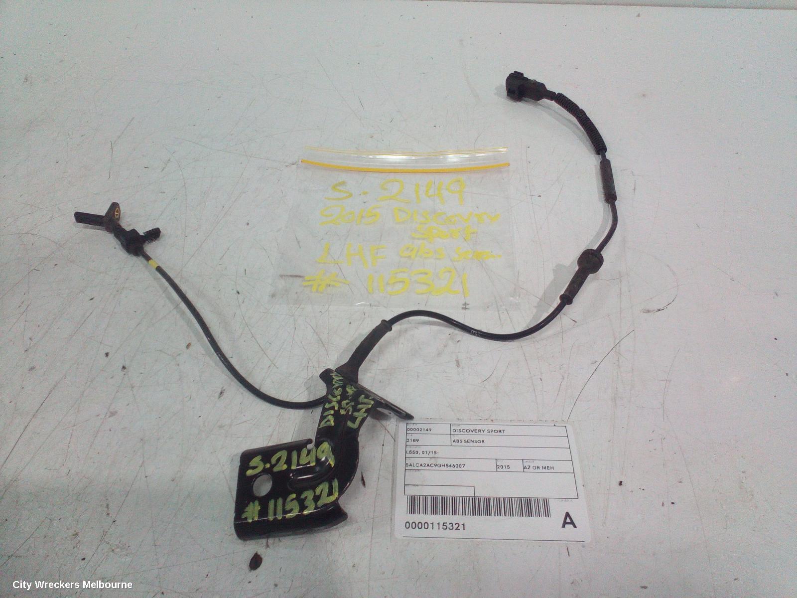 LAND ROVER DISCOVERY SPORT ABS SENSOR, L550, 01/2015 ONWARDS