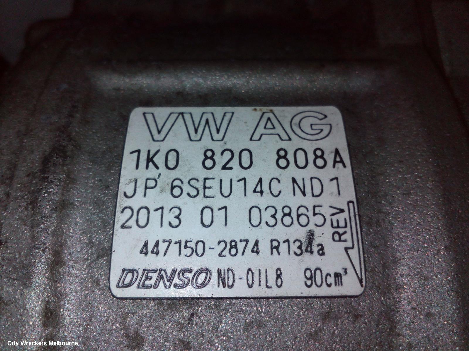 AUDI Q3 A/C COMPRESSOR, 8U, 2.0, TURBO PETROL, 03/2012 - 12/2018