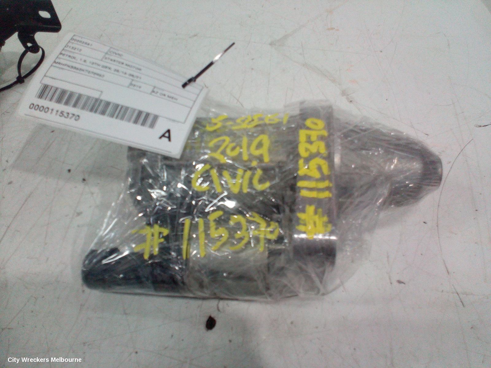 HONDA CIVIC STARTER, PETROL, 1.8, 10TH GEN, 05/2016 - 08/2021