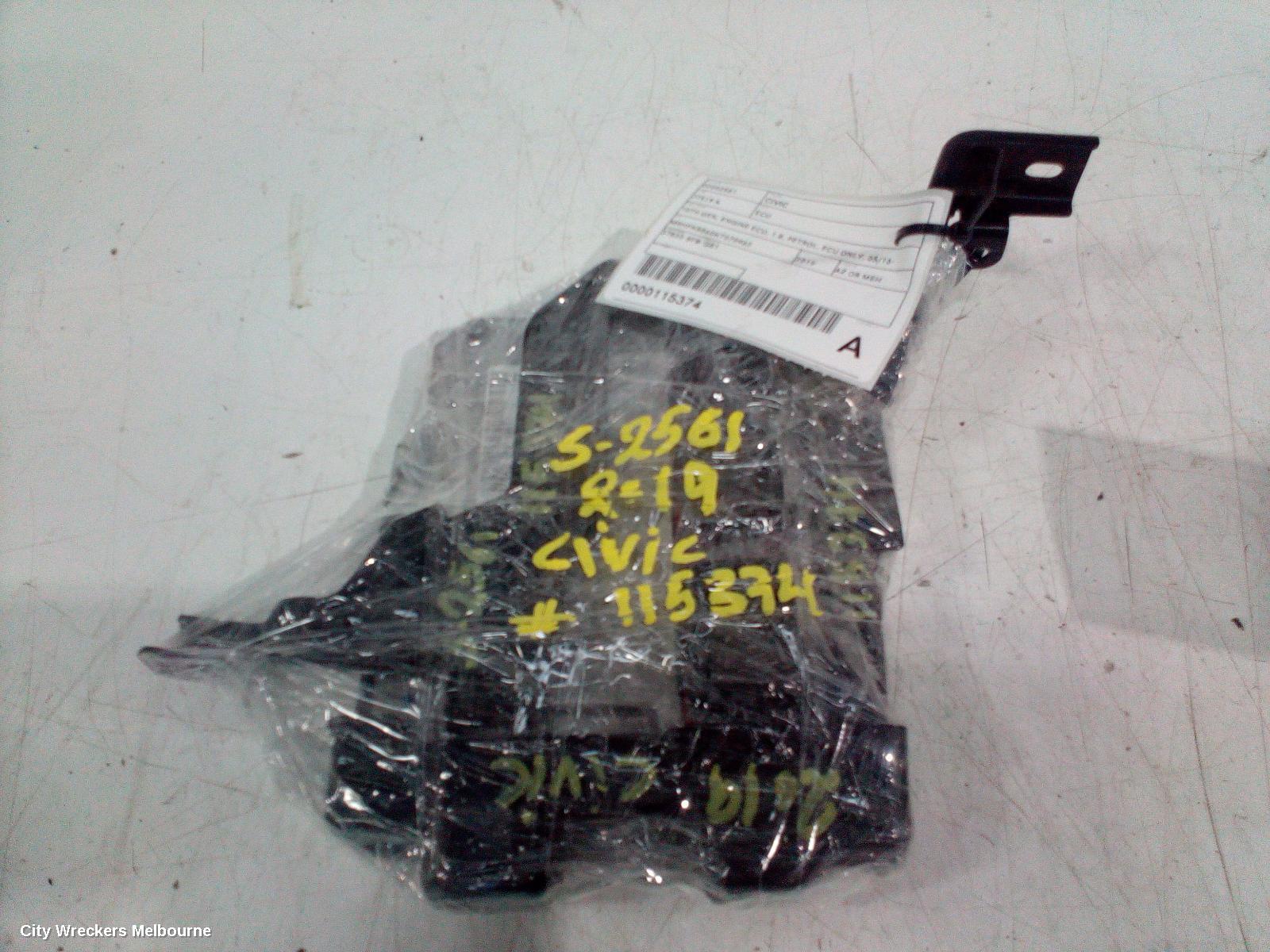 HONDA CIVIC ECU, 10TH GEN, ENGINE ECU, 1.8, PETROL, ECU ONLY, 05/2016 - 08/2021