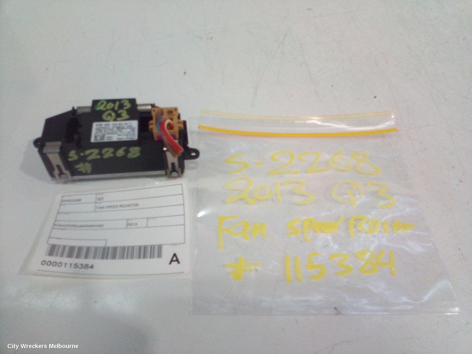 AUDI Q3 FAN SPEED RESISTOR