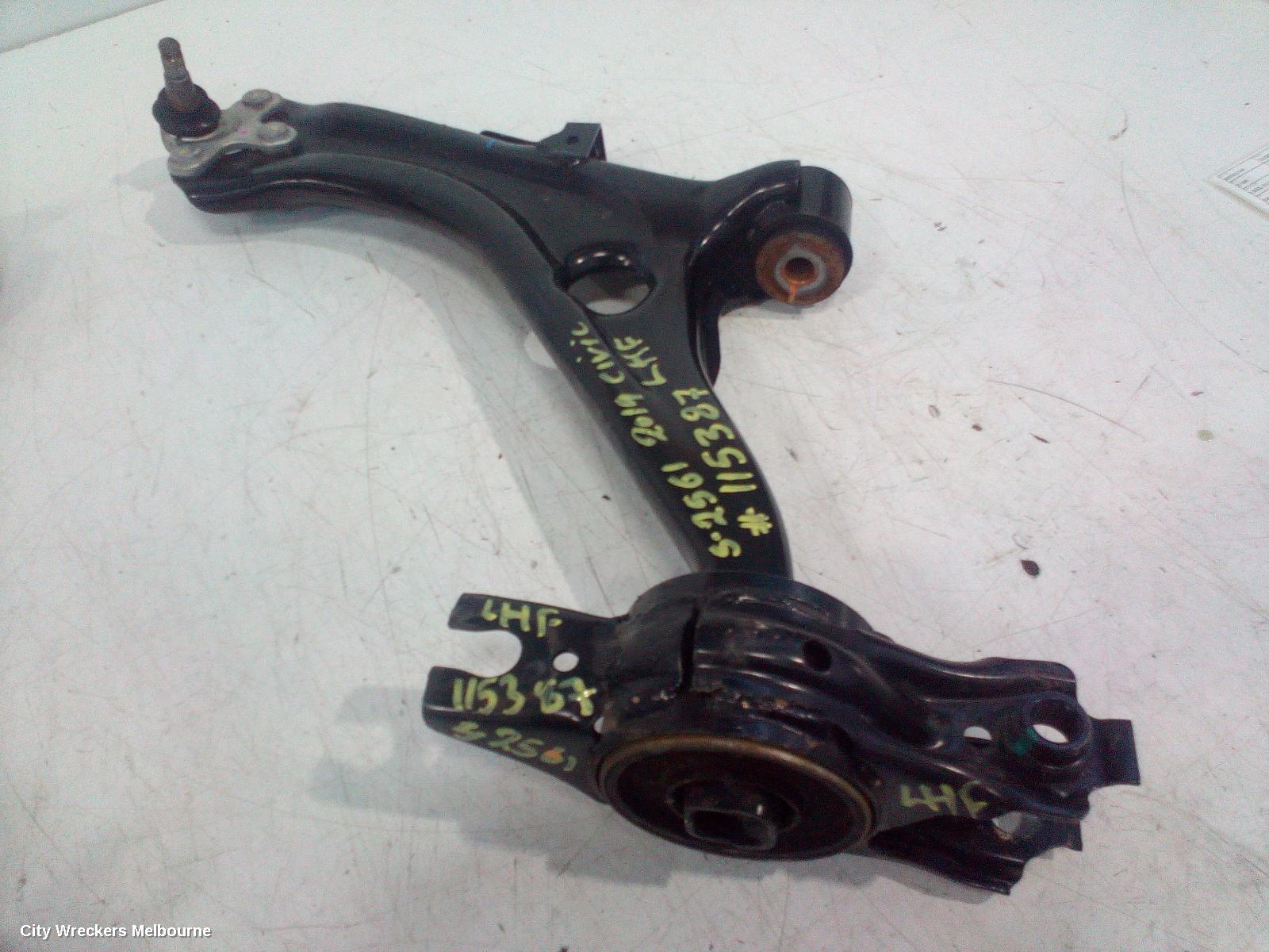 HONDA CIVIC LEFT FRONT LOWER CONTROL ARM, 10TH GEN, SEDAN/HATCH, VTI-L/RS/VTI-LX, 05/2016 - 08/2021