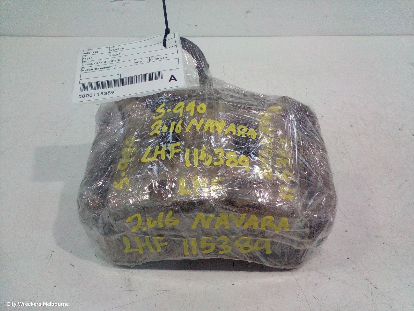 NISSAN NAVARA CALIPER, NP300, LH FRONT, 04/2015 ONWARDS