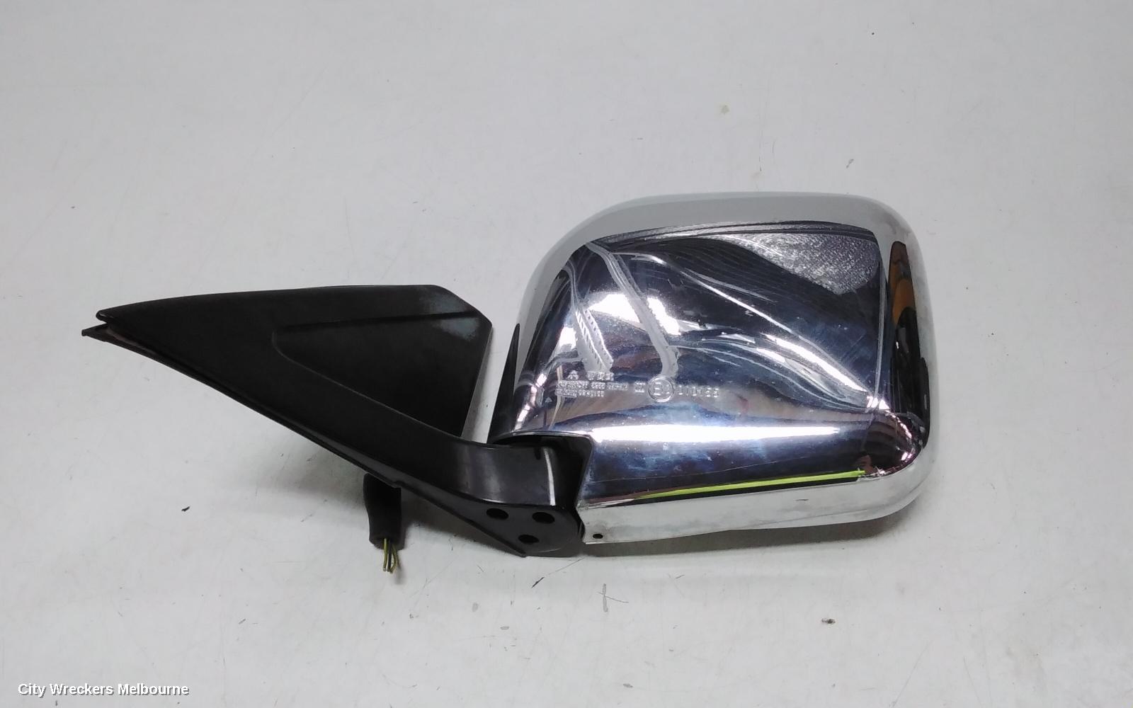 MITSUBISHI CHALLENGER LEFT DOOR MIRROR, PA, POWER, CHROME, 06/2000 - 01/2006