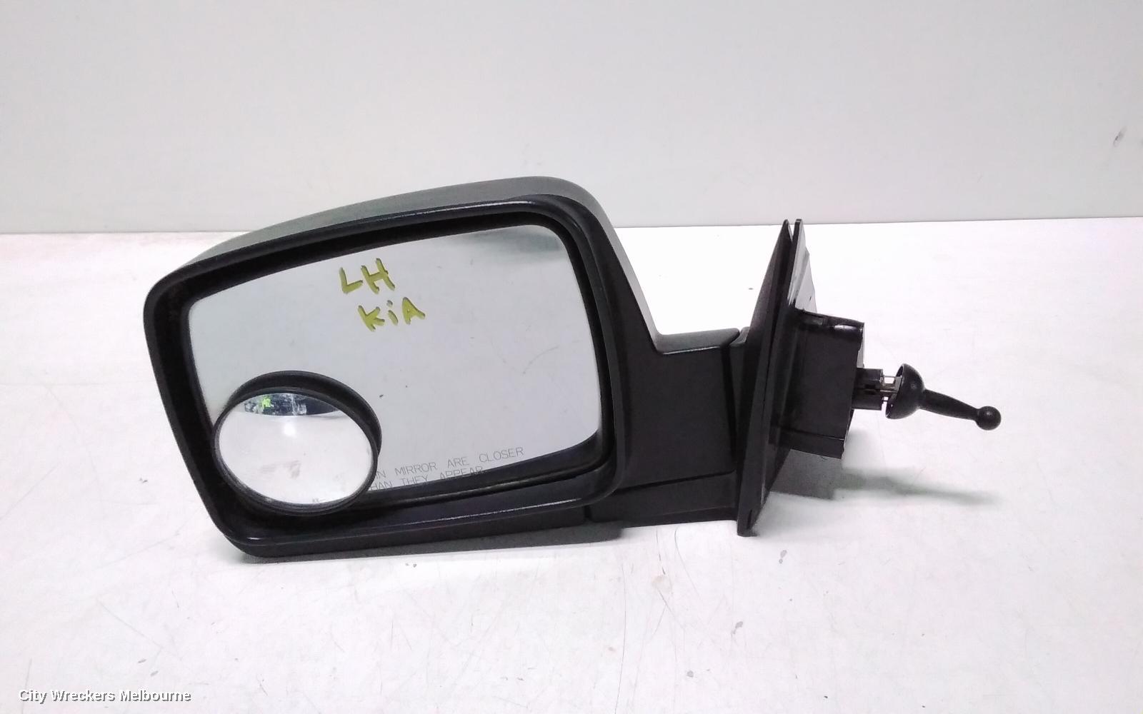 KIA PREGIO LEFT DOOR MIRROR, CT, MANUAL, SQUARE TYPE, 07/2004 - 01/2006