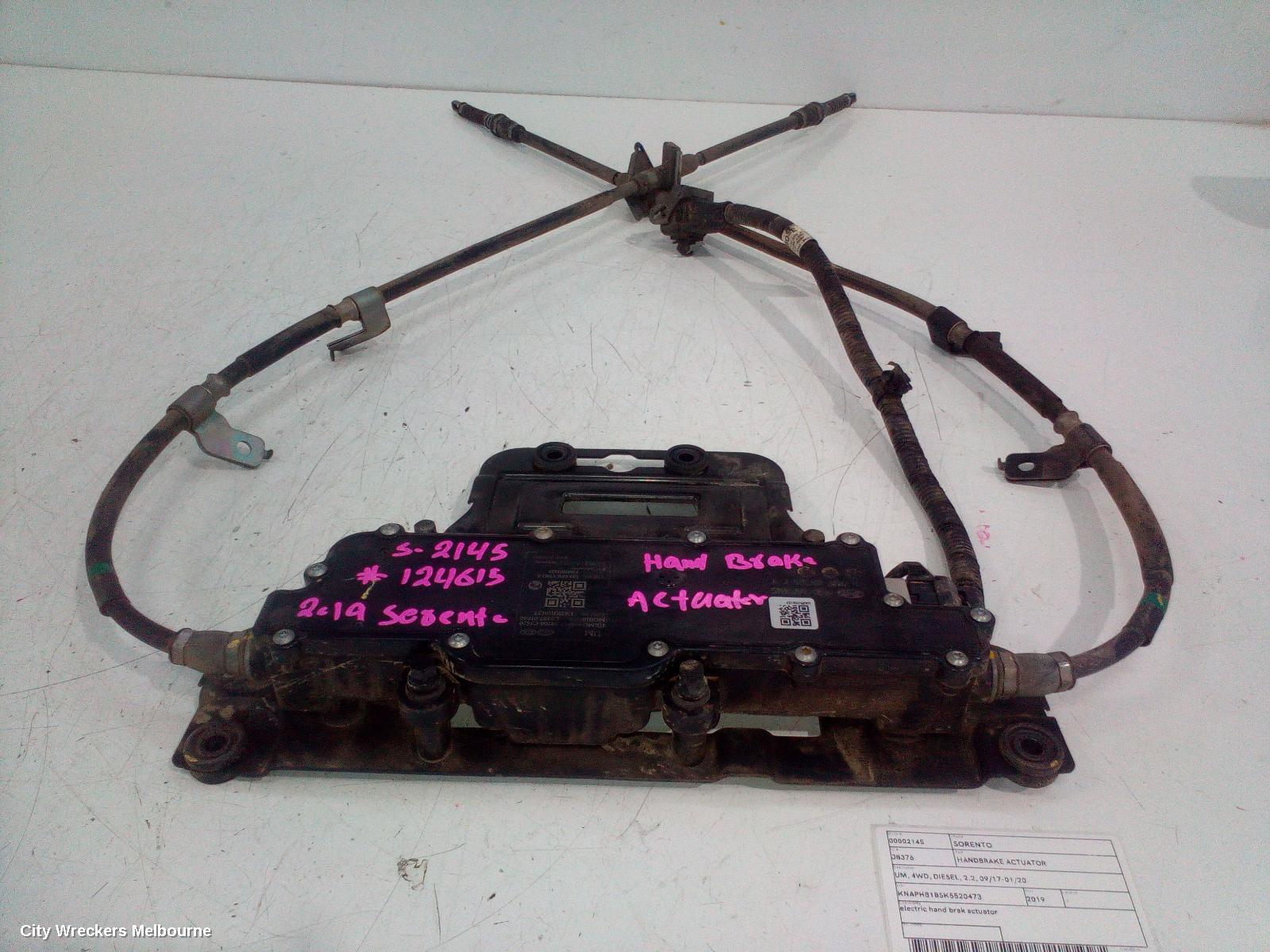 KIA SORENTO HANDBRAKE ACTUATOR, UM, 4WD, DIESEL, 2.2, 09/2017 - 01/2020