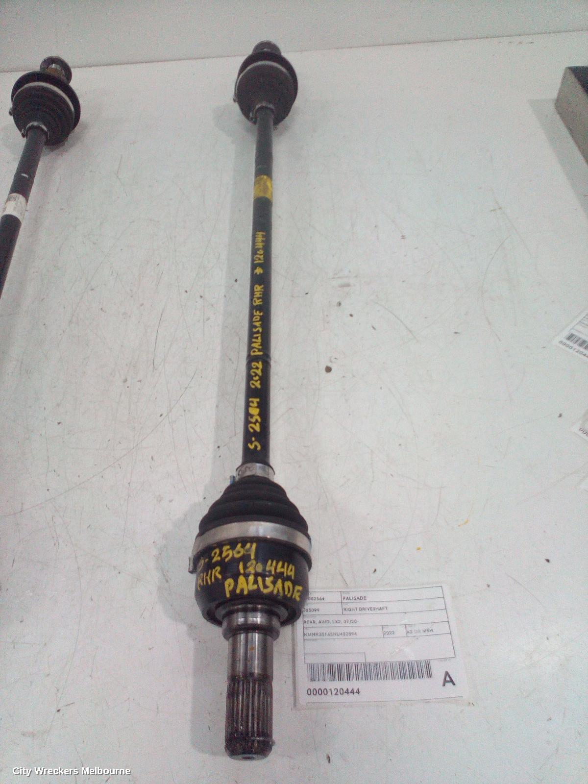 HYUNDAI PALISADE RIGHT DRIVESHAFT, REAR, AWD, LX2, 07/2020 ONWARDS