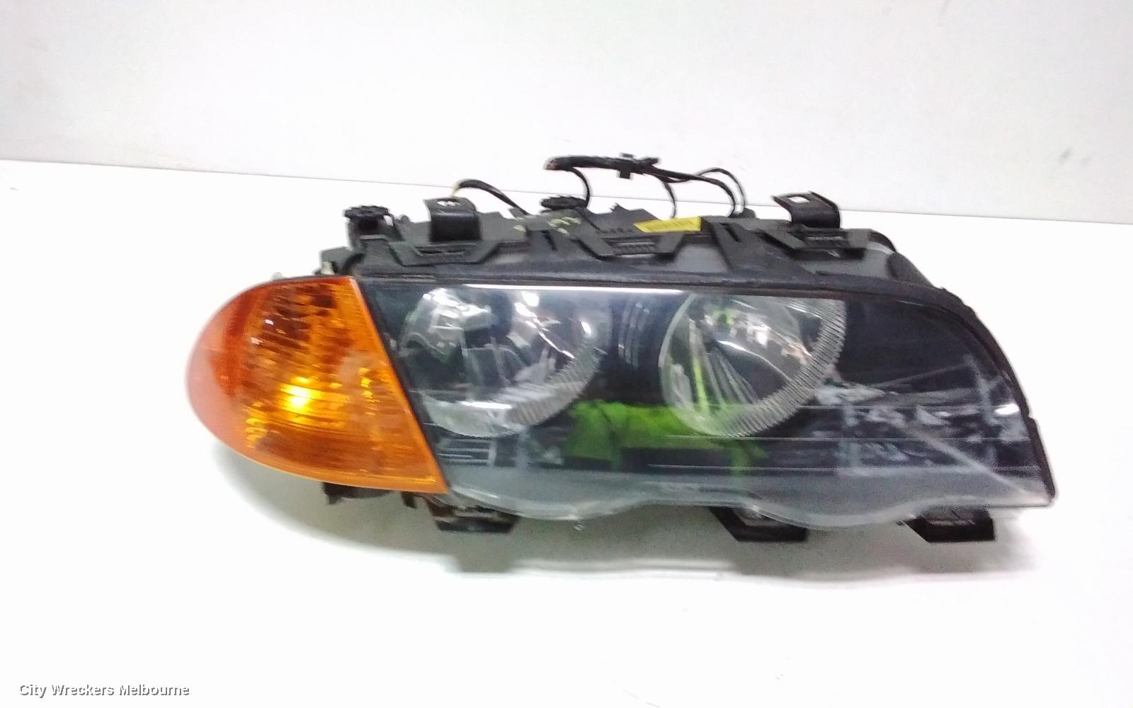 BMW 3 SERIES RIGHT HEADLAMP, E46, SEDAN, STANDARD, 09/1998 - 09/2001