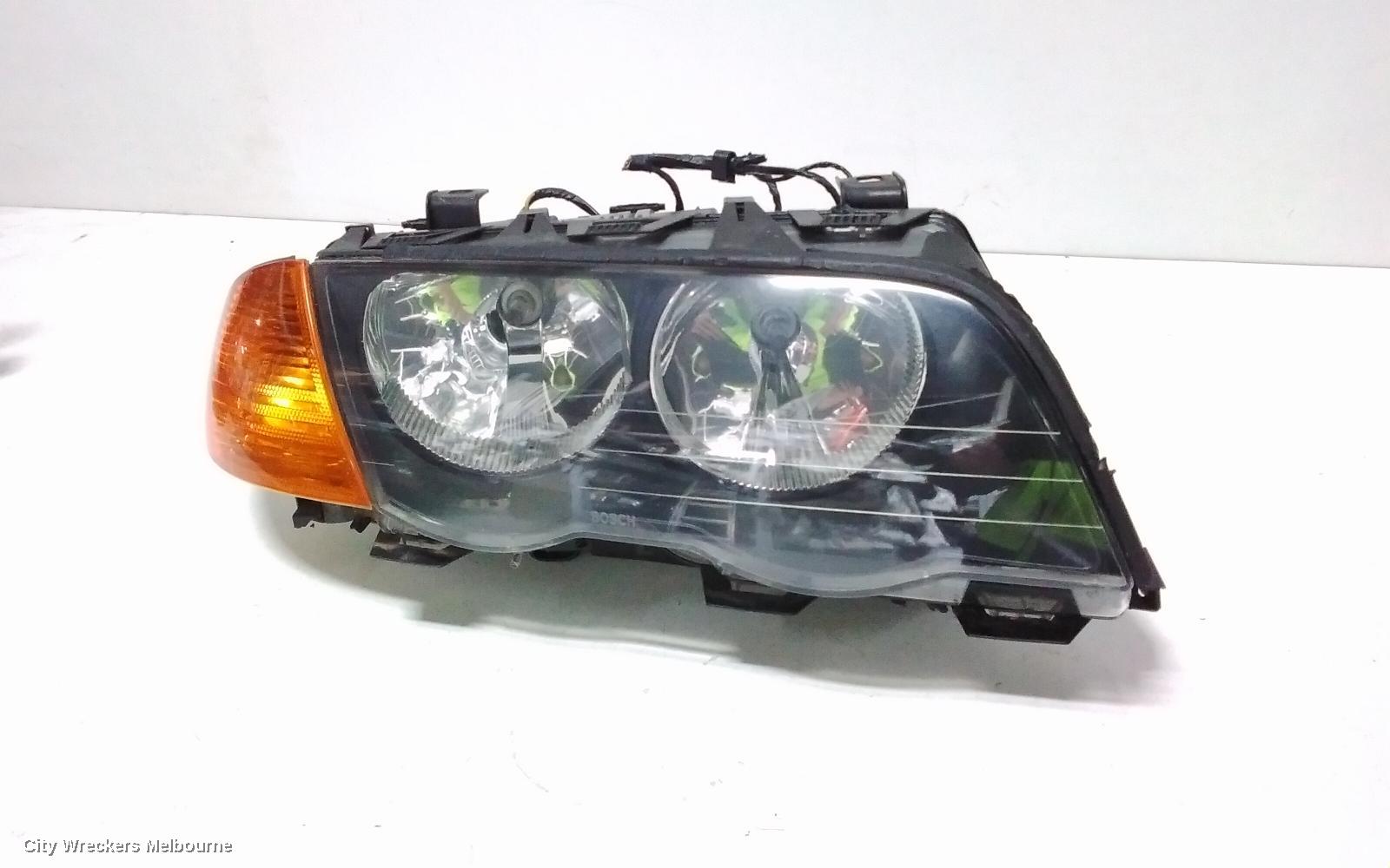 BMW 3 SERIES RIGHT HEADLAMP, E46, SEDAN, STANDARD, 09/1998 - 09/2001