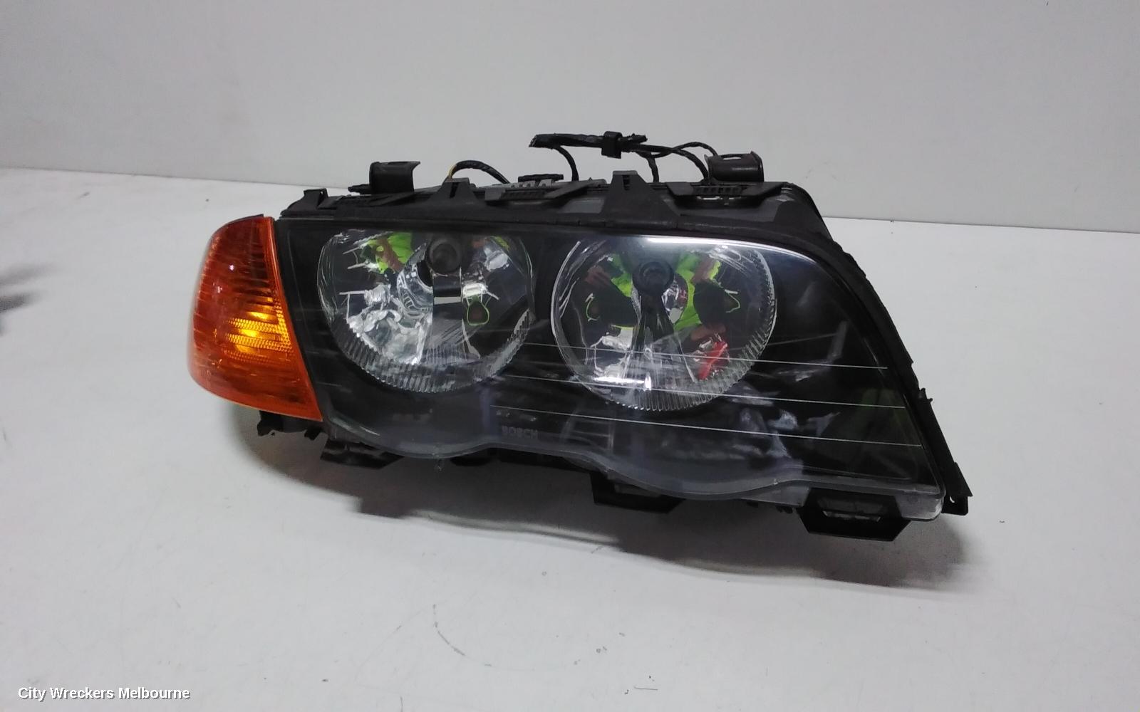 BMW 3 SERIES RIGHT HEADLAMP, E46, SEDAN, STANDARD, 09/1998 - 09/2001