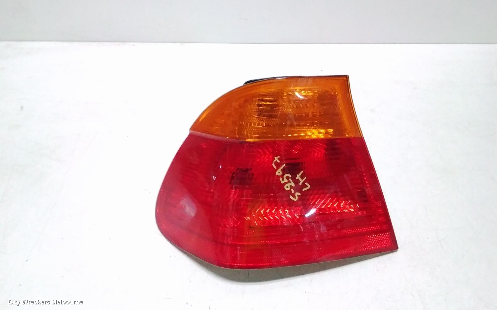BMW 3 SERIES LEFT TAILLIGHT, E46, SEDAN, AMBER FLASHER TYPE, 09/1998 - 09/2001