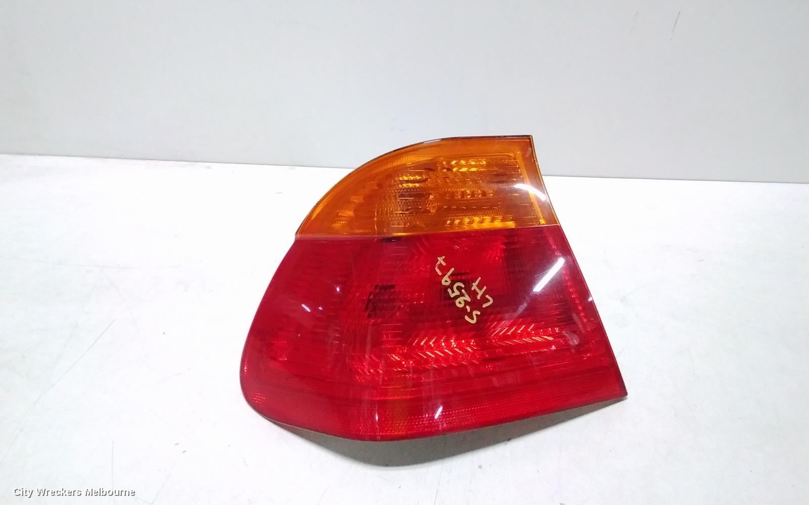 BMW 3 SERIES LEFT TAILLIGHT, E46, SEDAN, AMBER FLASHER TYPE, 09/1998 - 09/2001