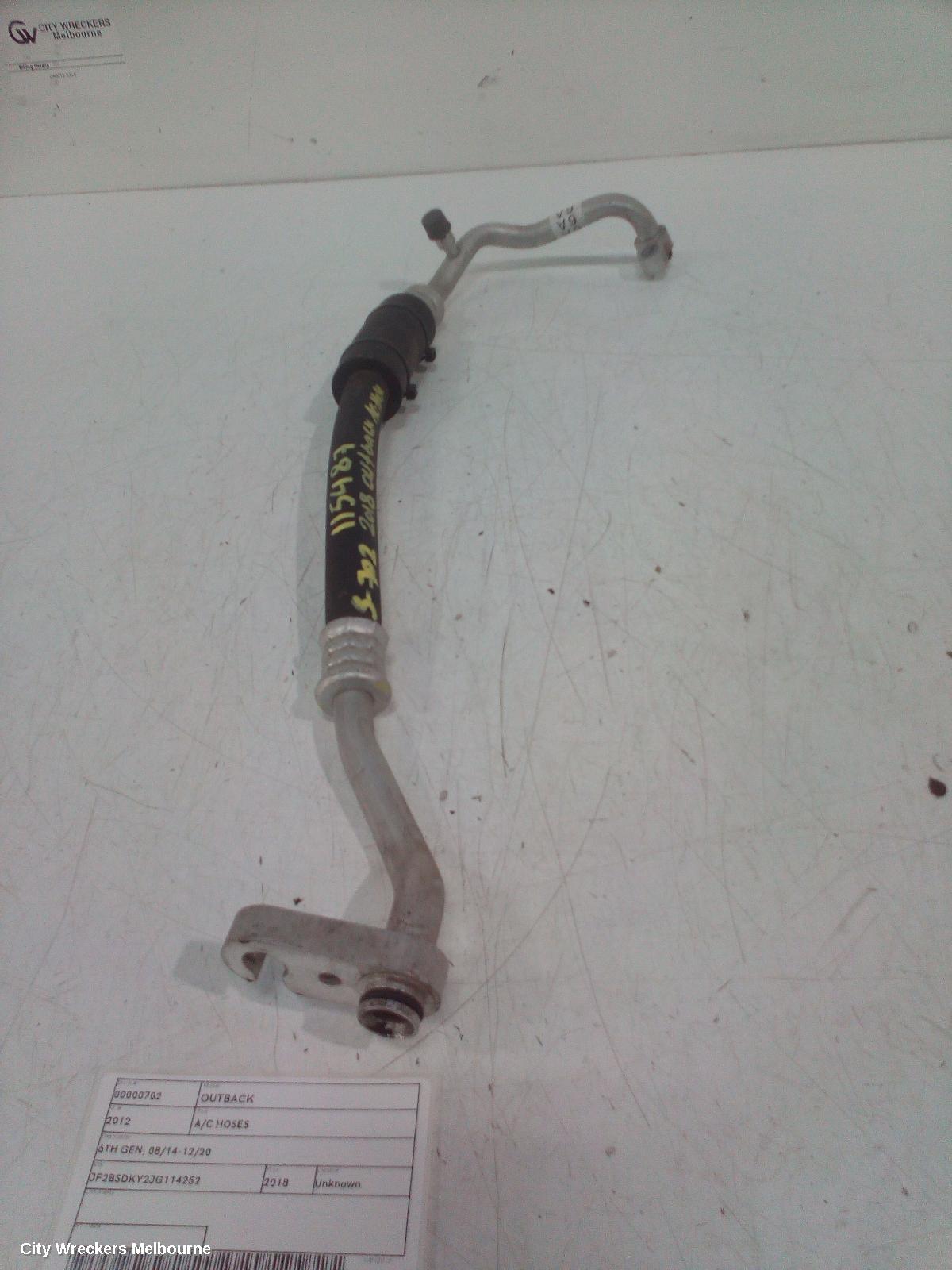 SUBARU OUTBACK A/C HOSES, 6TH GEN, 08/2014 - 12/2020