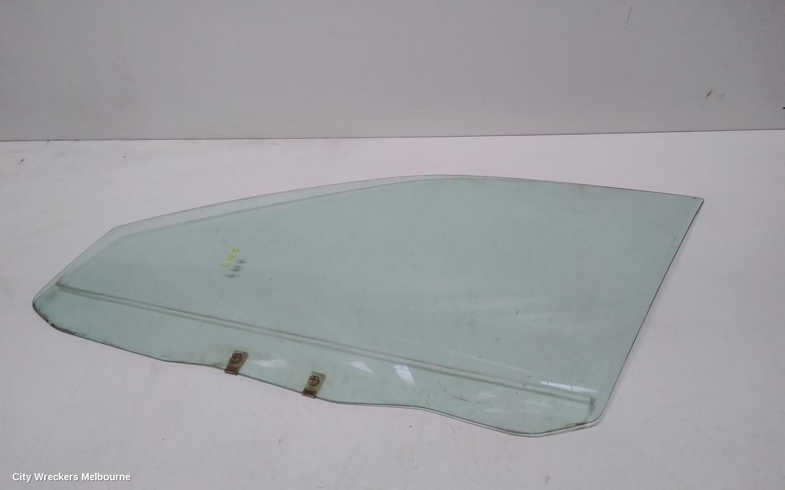 MITSUBISHI LANCER LEFT FRONT DOOR WINDOW, CE, SEDAN, GREEN TINT, 07/1996 - 08/2003
