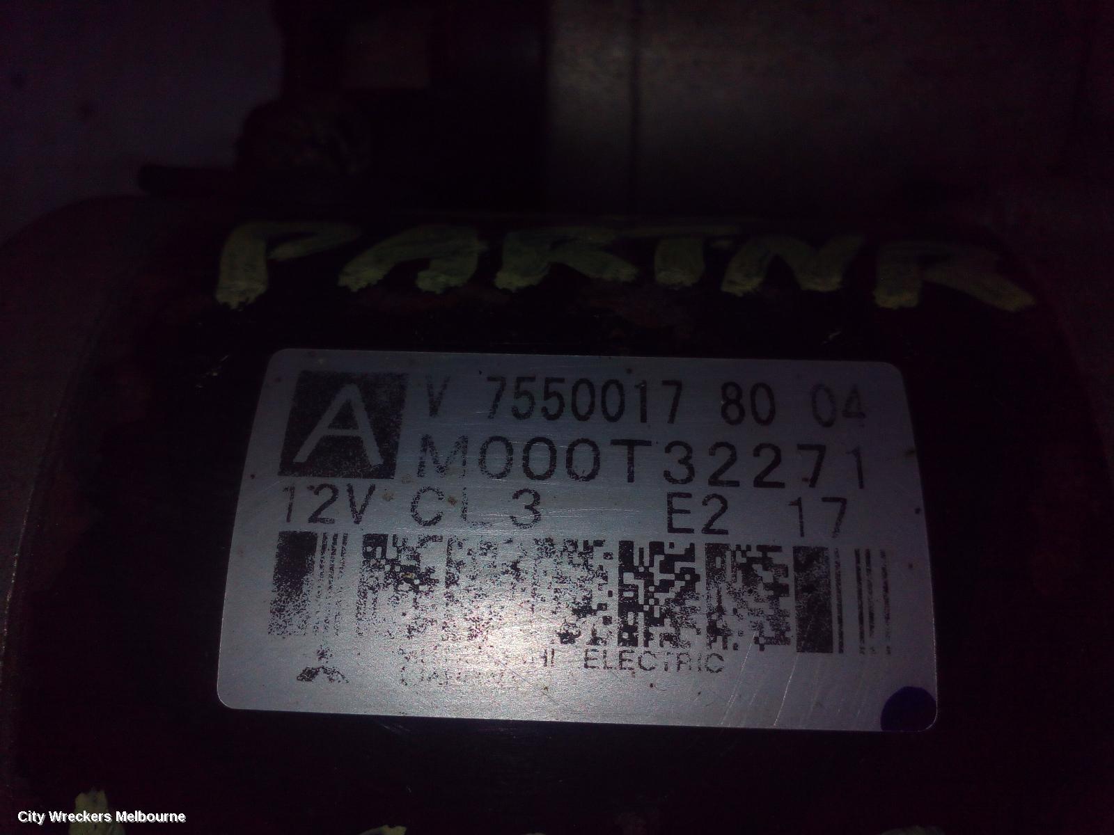 PEUGEOT PARTNER STARTER, PETROL, 1.6, 09/2008 - 01/2015