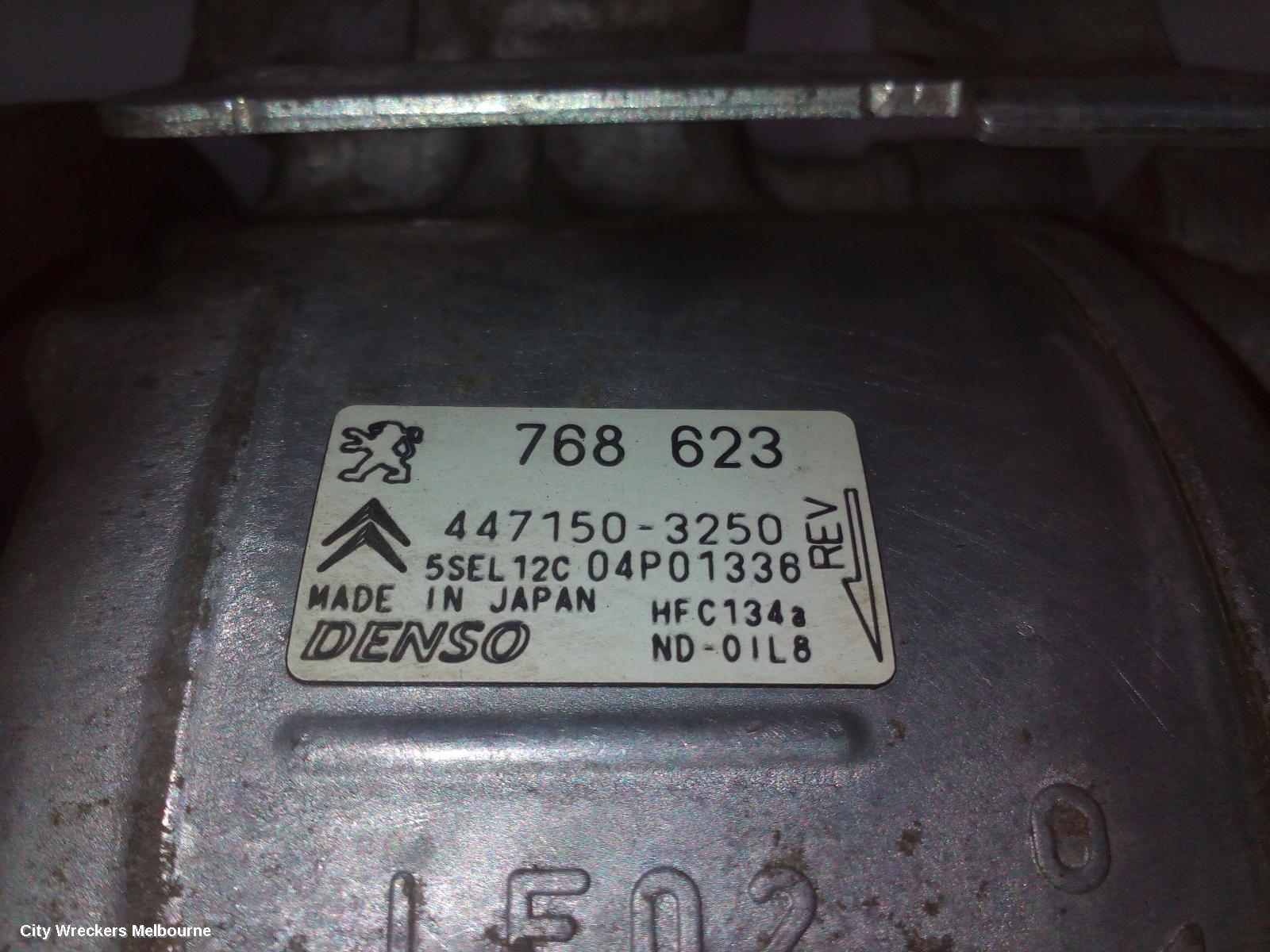 PEUGEOT PARTNER A/C COMPRESSOR, 1.6, PETROL, 09/2008 - 01/2015