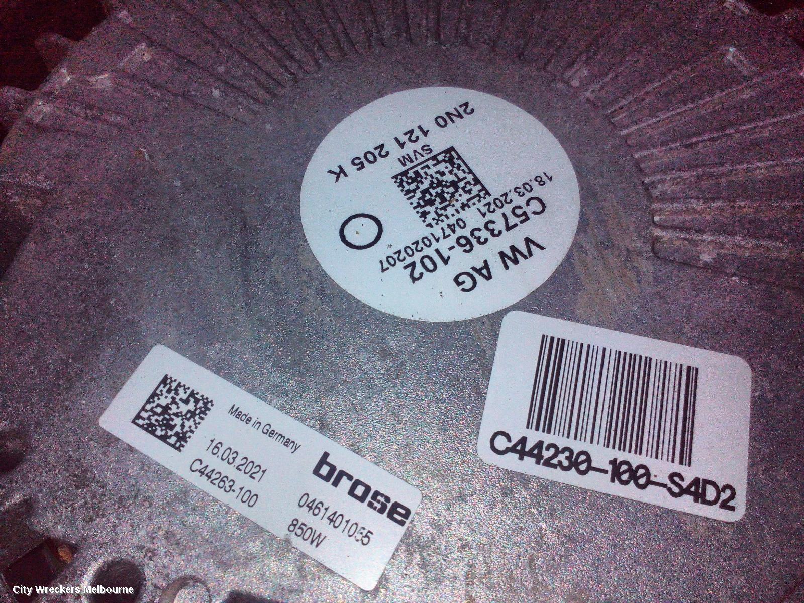 VOLKSWAGEN CRAFTER FAN, RADIATOR FAN, DIESEL, 850W, SY1, 08/2017 ONWARDS