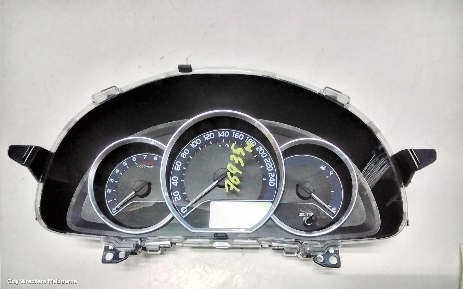 TOYOTA COROLLA INSTRUMENT CLUSTER, 1.8, 2ZR-FE, AUTO T/M, ASCENT/ASCENT SPORT, ZRE182R, HATCH, 06/2015 - 06/2018