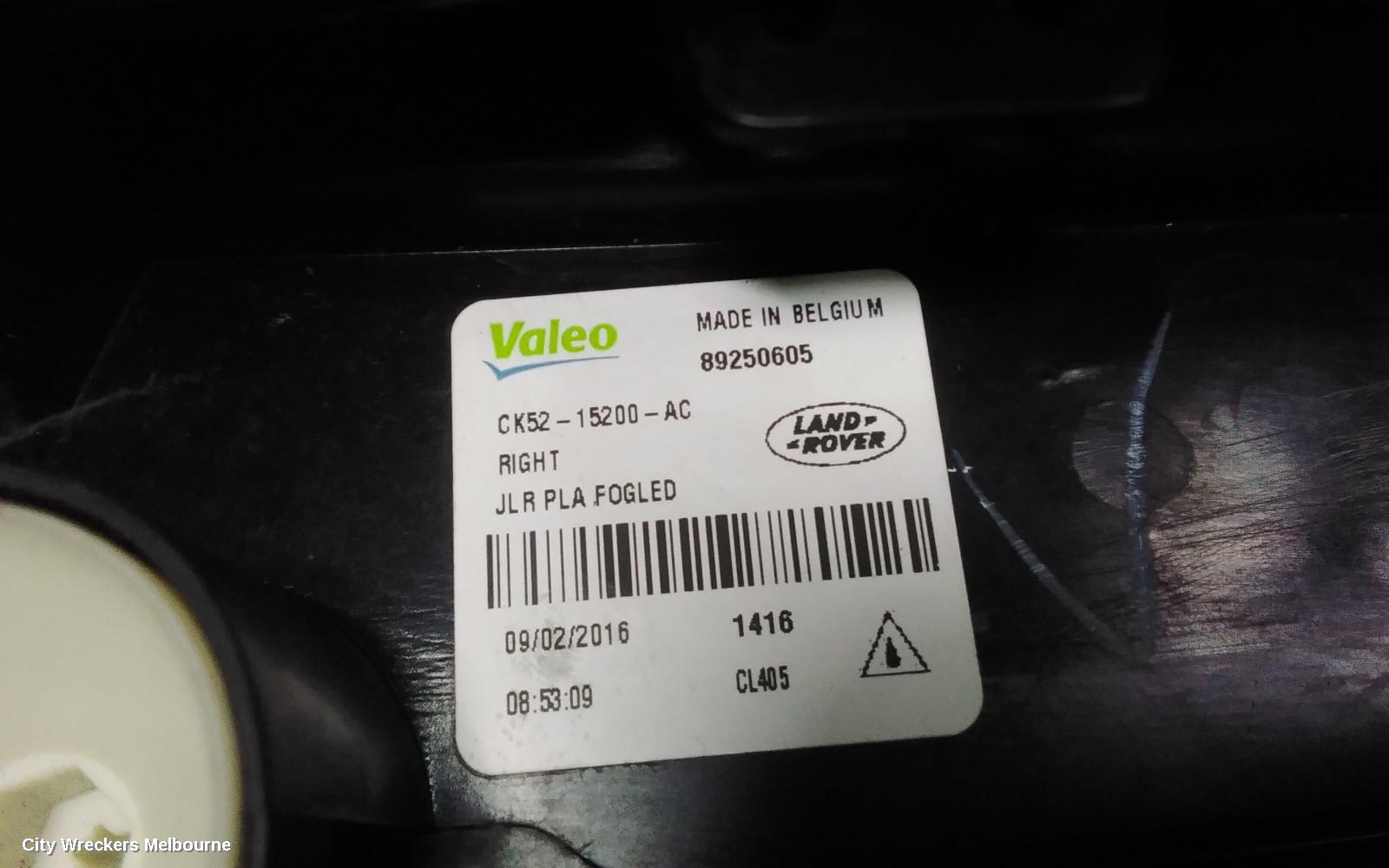 LAND ROVER RANGEROVER SPORT RIGHT INDICATOR/FOG/SIDE, BUMPER FOGLAMP, L494, 06/2013 - 10/2017