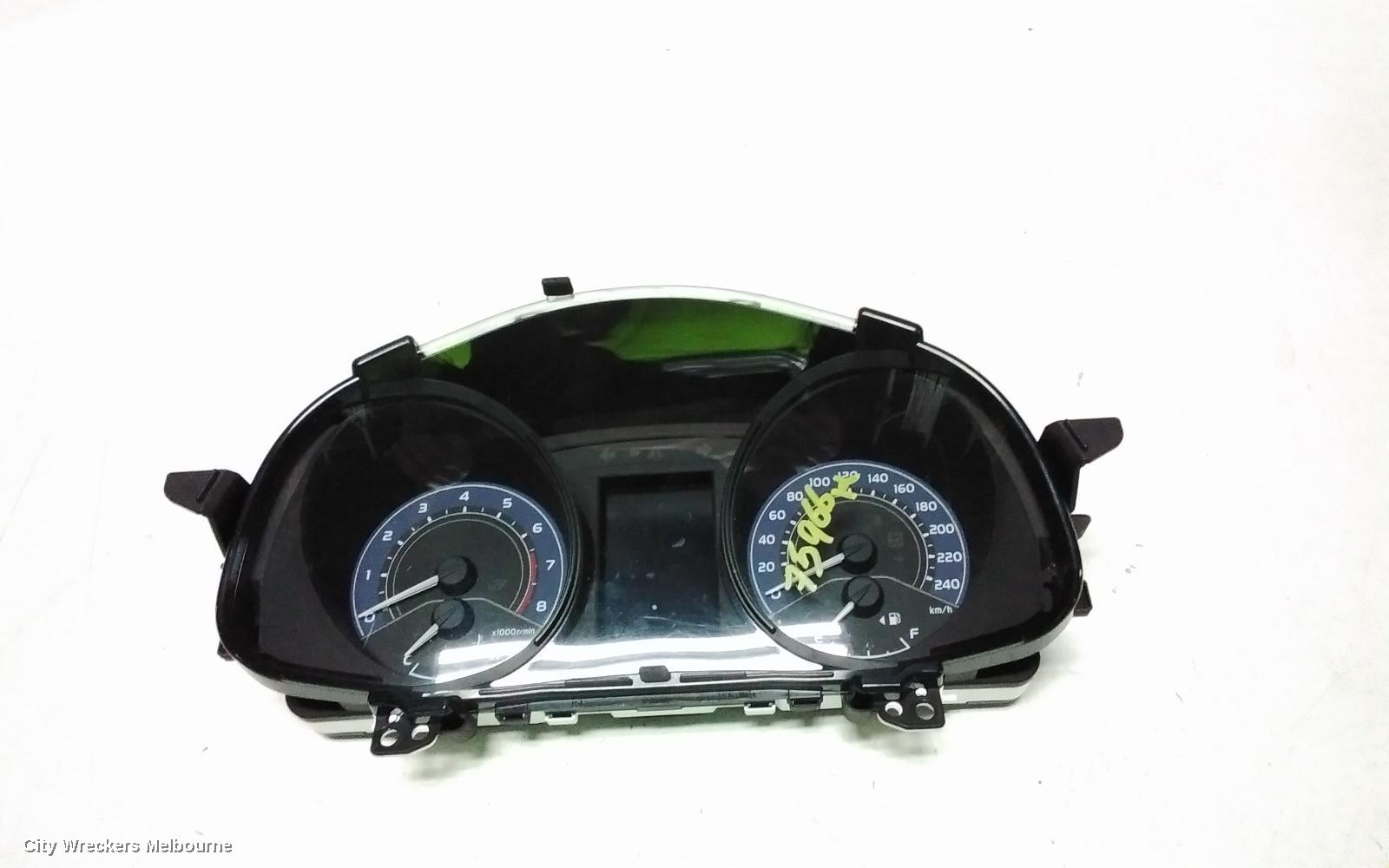 TOYOTA COROLLA INSTRUMENT CLUSTER, 1.8, AUTO T/M, 2ZR-FE, ZR/SX, ZRE182R, HATCH, 06/2015 - 06/2018