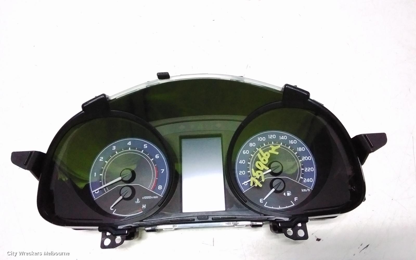 TOYOTA COROLLA INSTRUMENT CLUSTER, 1.8, AUTO T/M, 2ZR-FE, ZR/SX, ZRE182R, HATCH, 06/2015 - 06/2018
