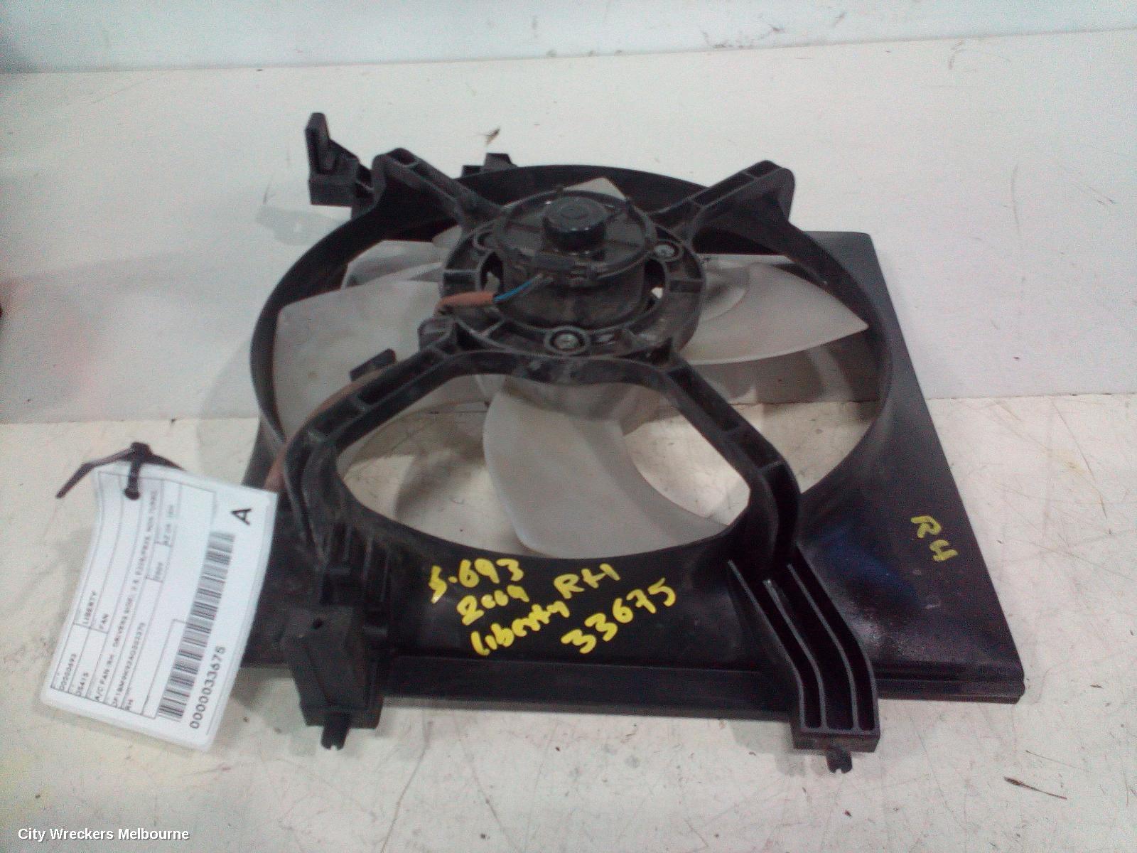 SUBARU LIBERTY FAN, A/C FAN (RH - DRIVERS SIDE), 2.5, EJ25/FB25, NON TURBO, 5TH GEN, 5 BLADES, 07/2009 - 11/2014