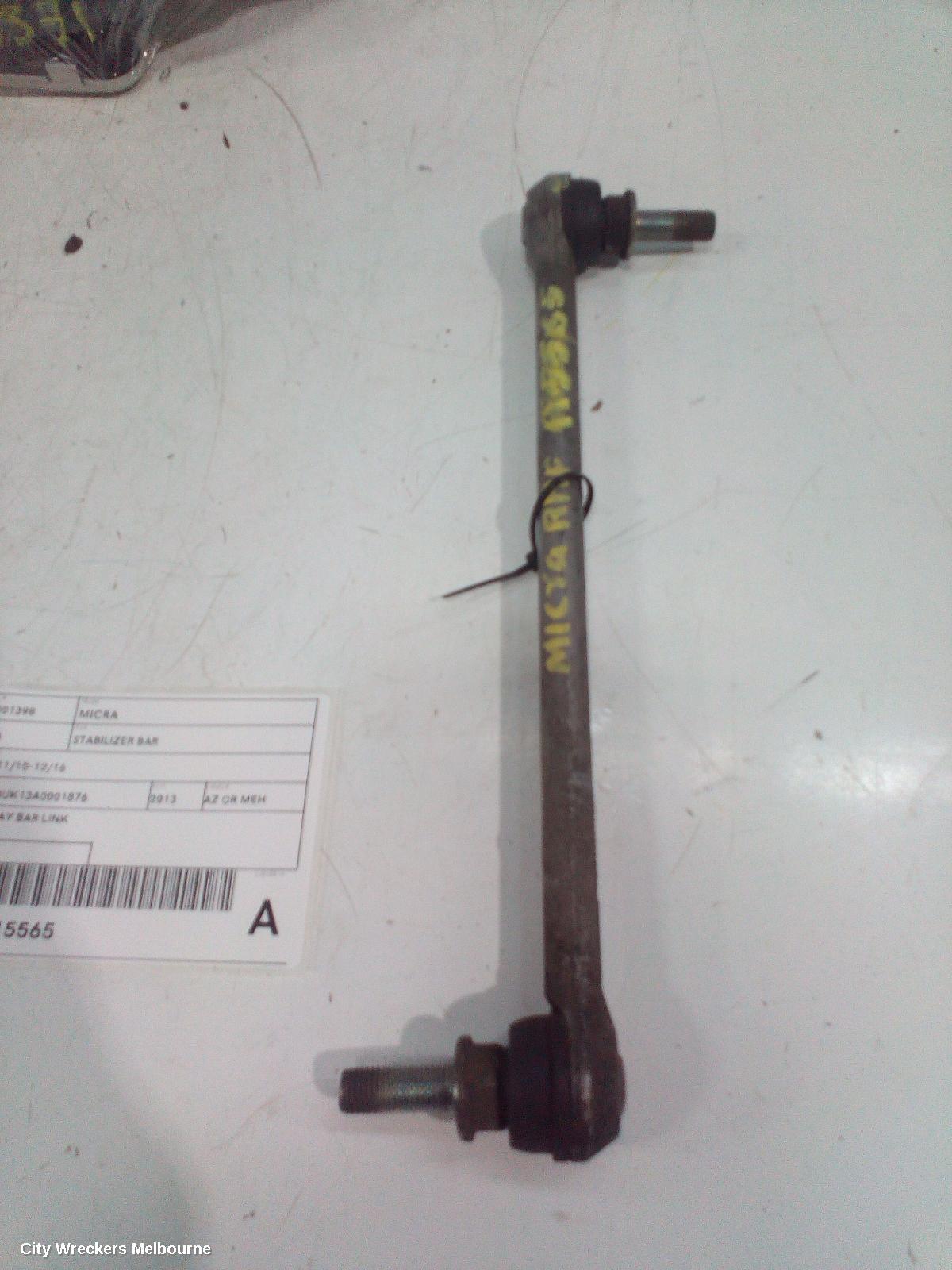 NISSAN MICRA STABILISER BAR, K13, 11/2010 - 12/2016