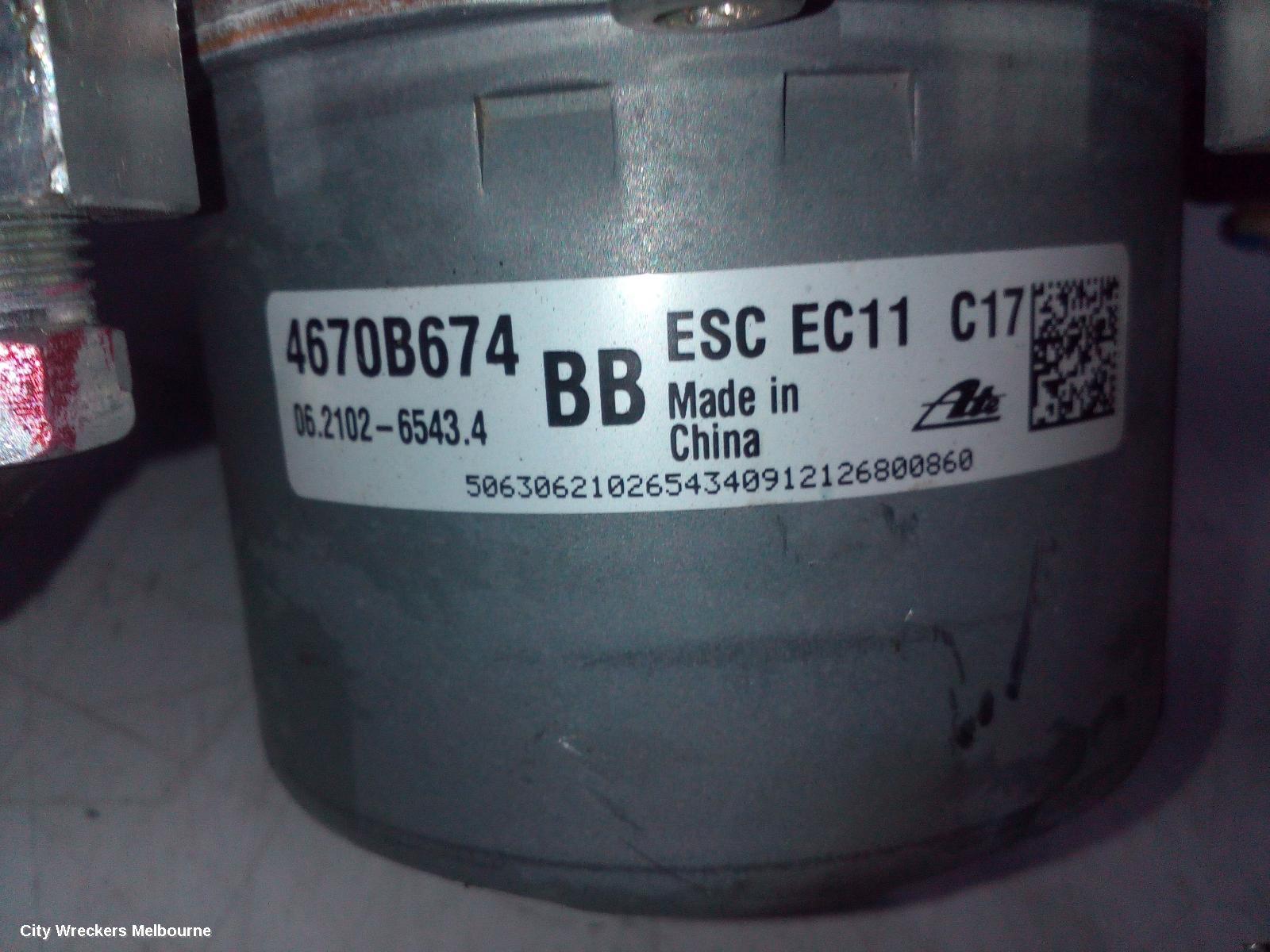 MITSUBISHI ASX ABS PUMP/MODULATOR, XA-XD, P/N 4670B674, 05/2010 ONWARDS