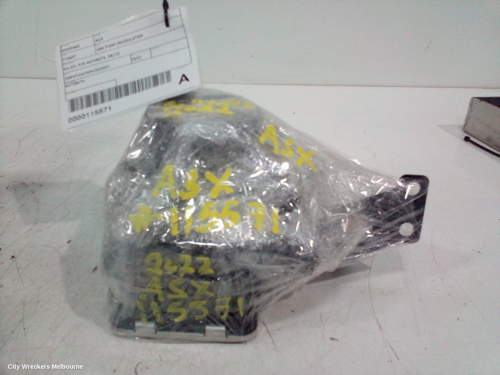 MITSUBISHI ASX ABS PUMP/MODULATOR, XA-XD, P/N 4670B674, 05/2010 ONWARDS