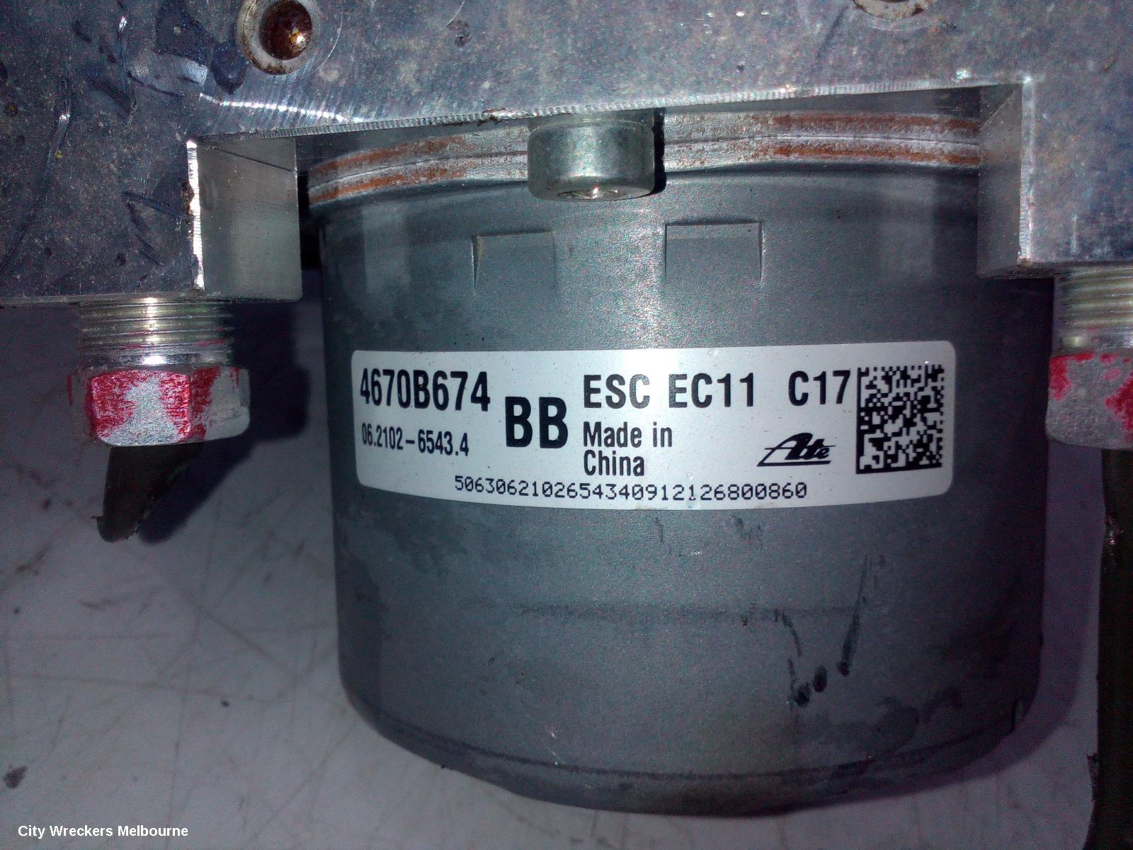 MITSUBISHI ASX ABS PUMP/MODULATOR, XA-XD, P/N 4670B674, 05/2010 ONWARDS