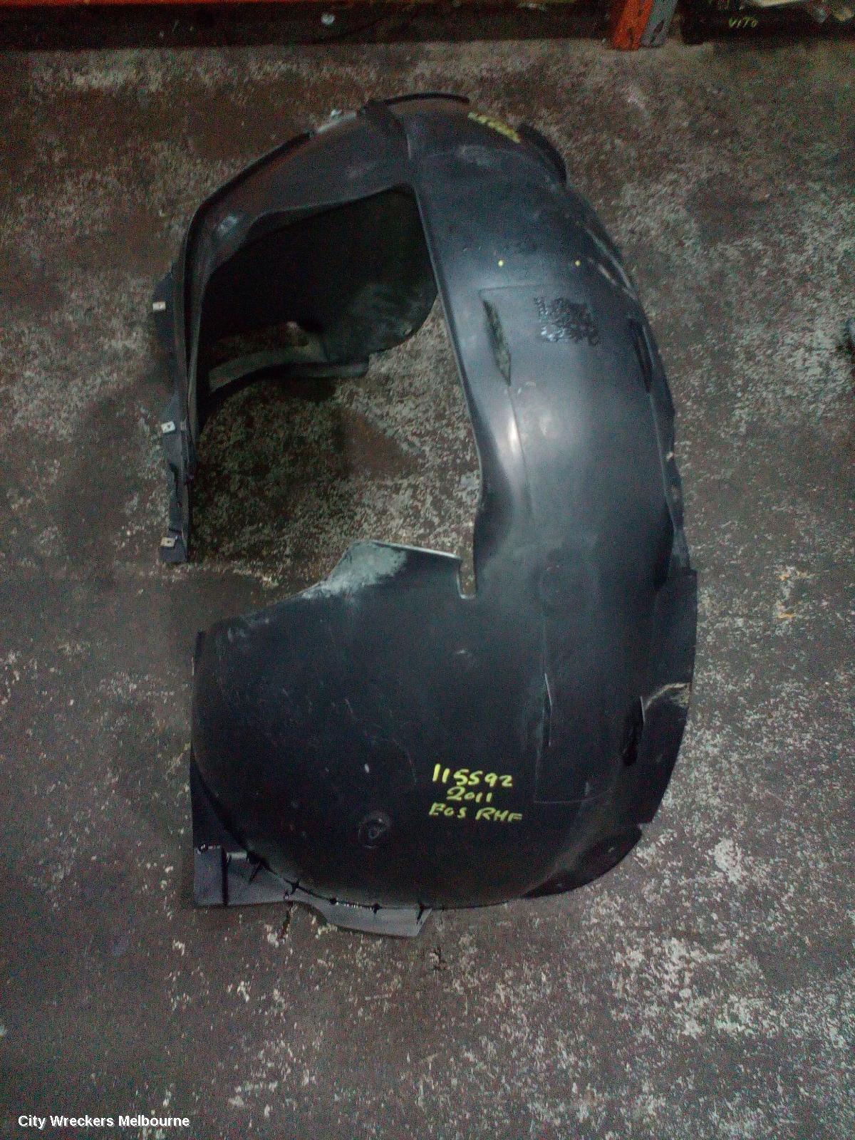 VOLKSWAGEN EOS RIGHT GUARD LINER, 1F, FRONT SECTION, 02/2007 - 12/2014