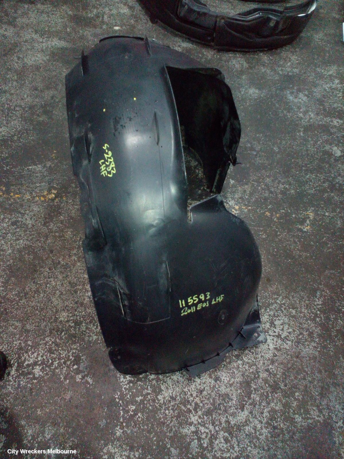 VOLKSWAGEN EOS LEFT GUARD LINER, 1F, FRONT SECTION, 02/2007 - 12/2014